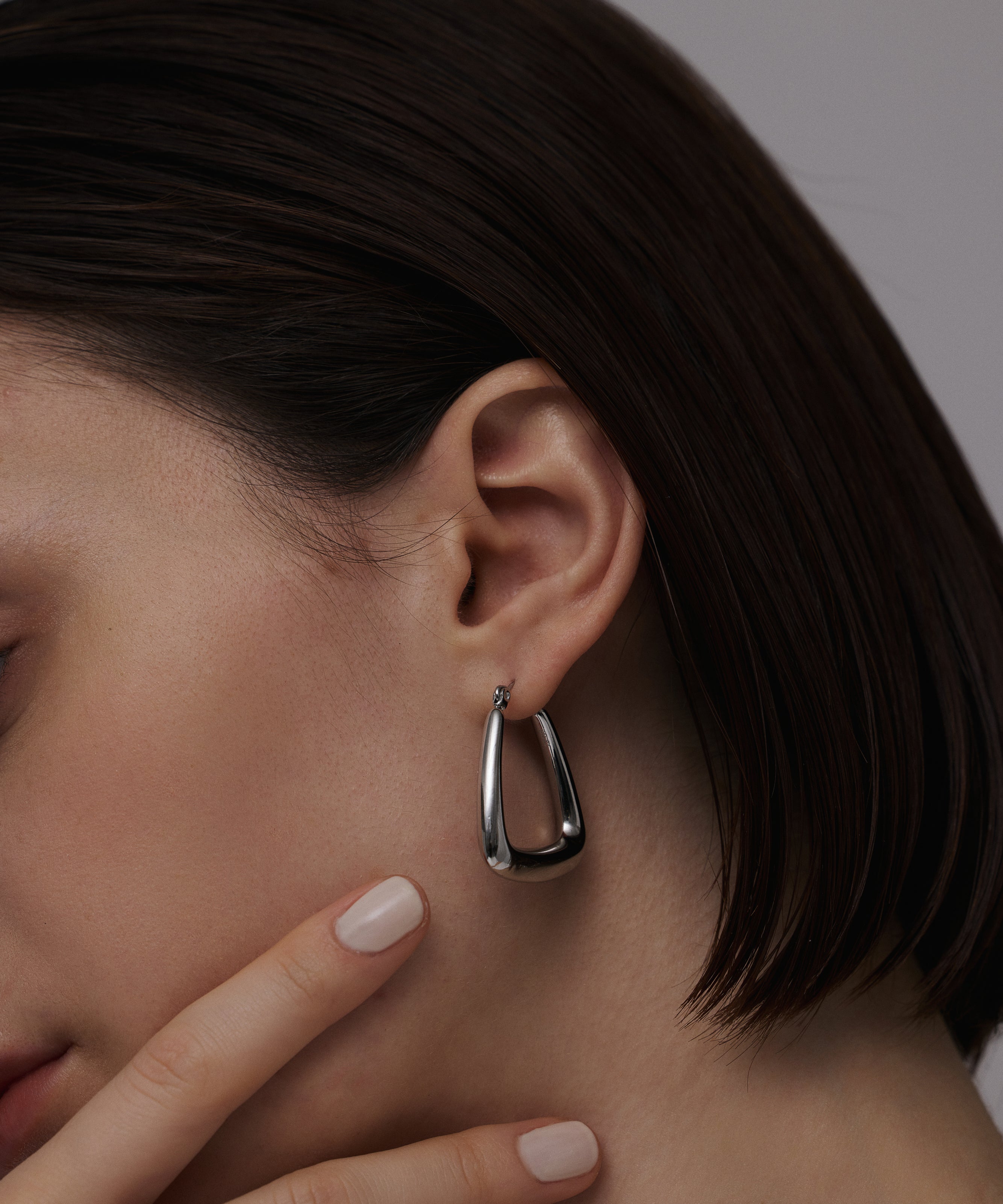 [シルバー]トライアングルピアス