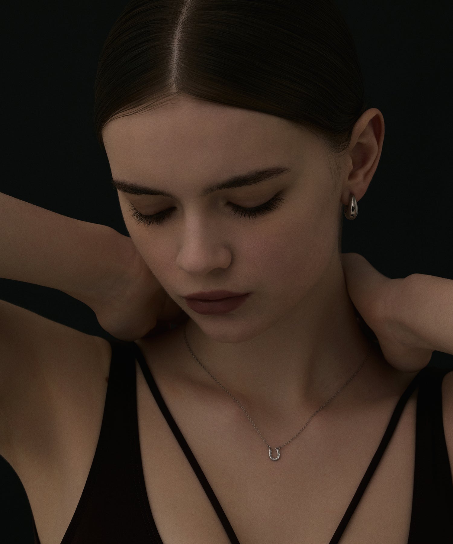 [シルバー]ドロップレットピアス