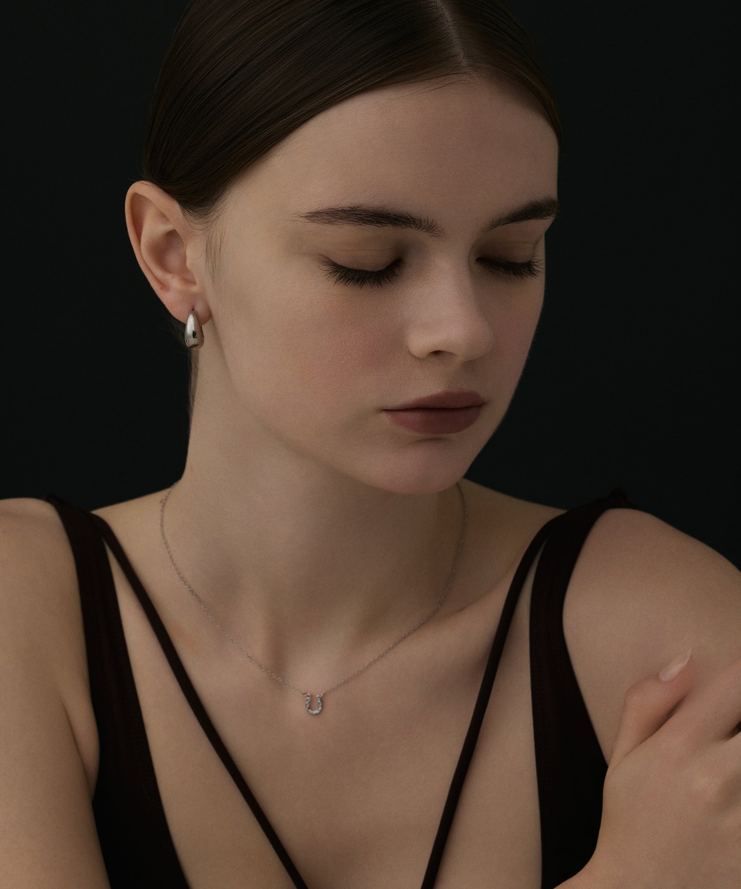 [シルバー]ドロップレットピアス