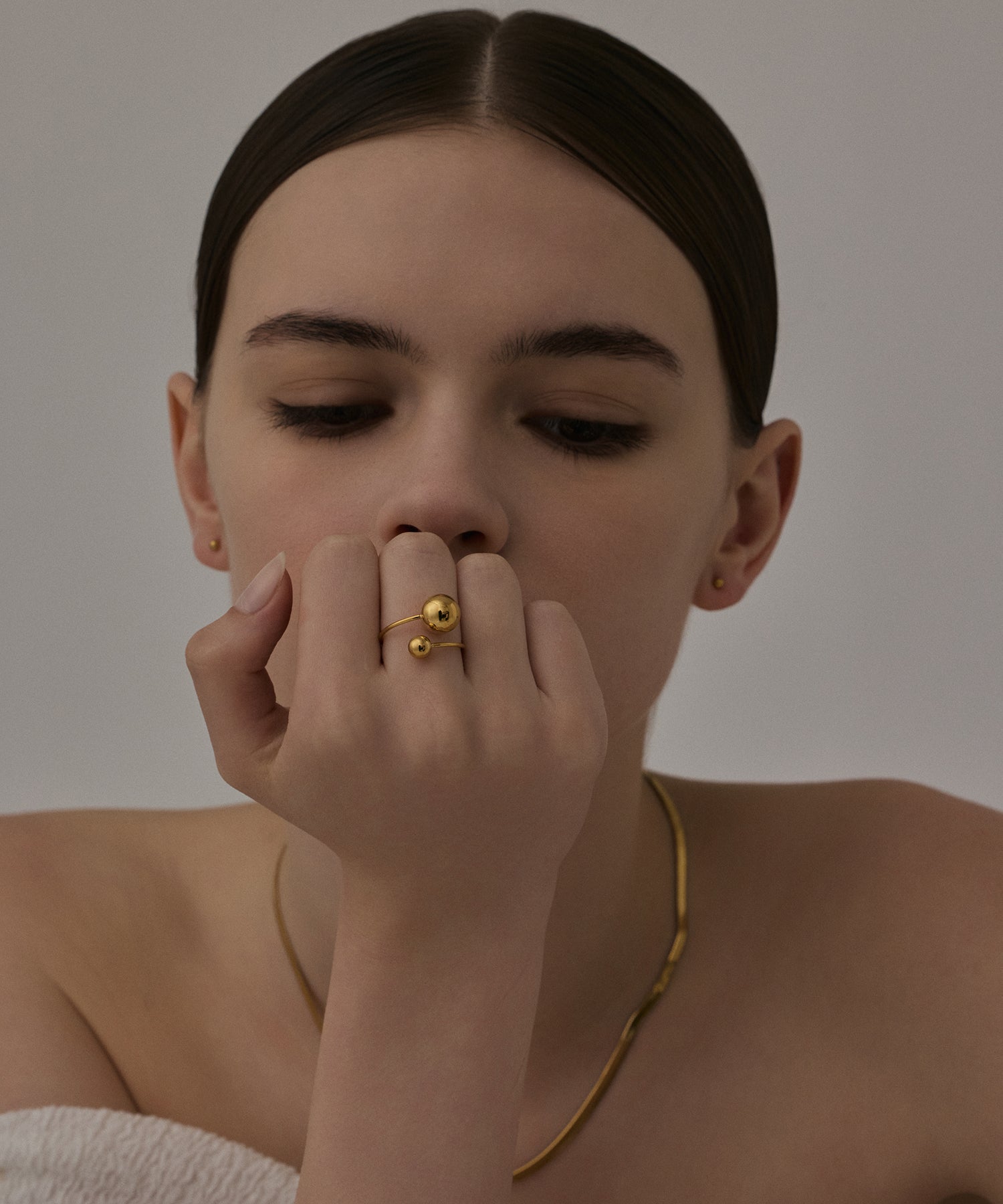 [Gold] Double Ball Ring