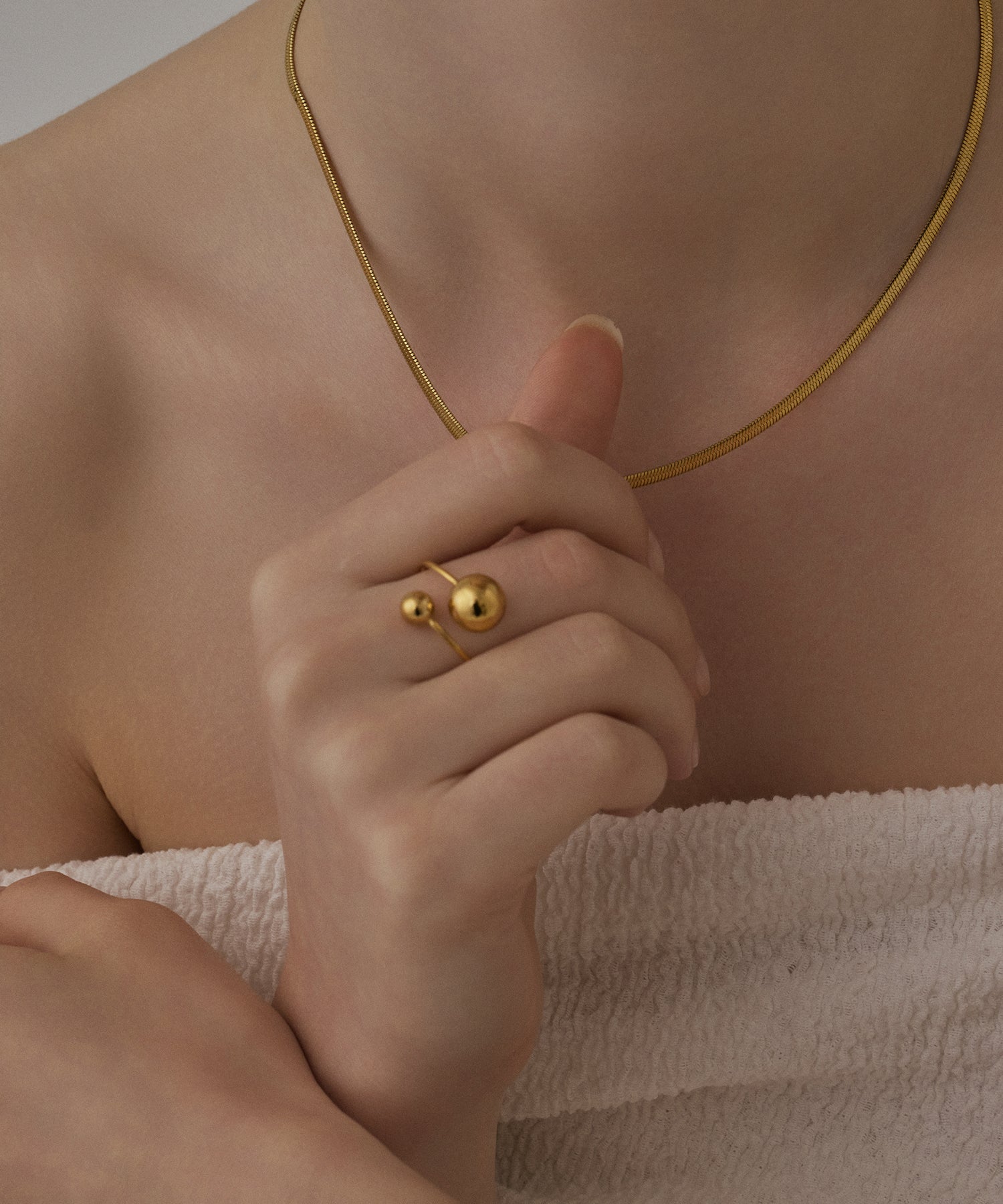 [Gold] Double Ball Ring