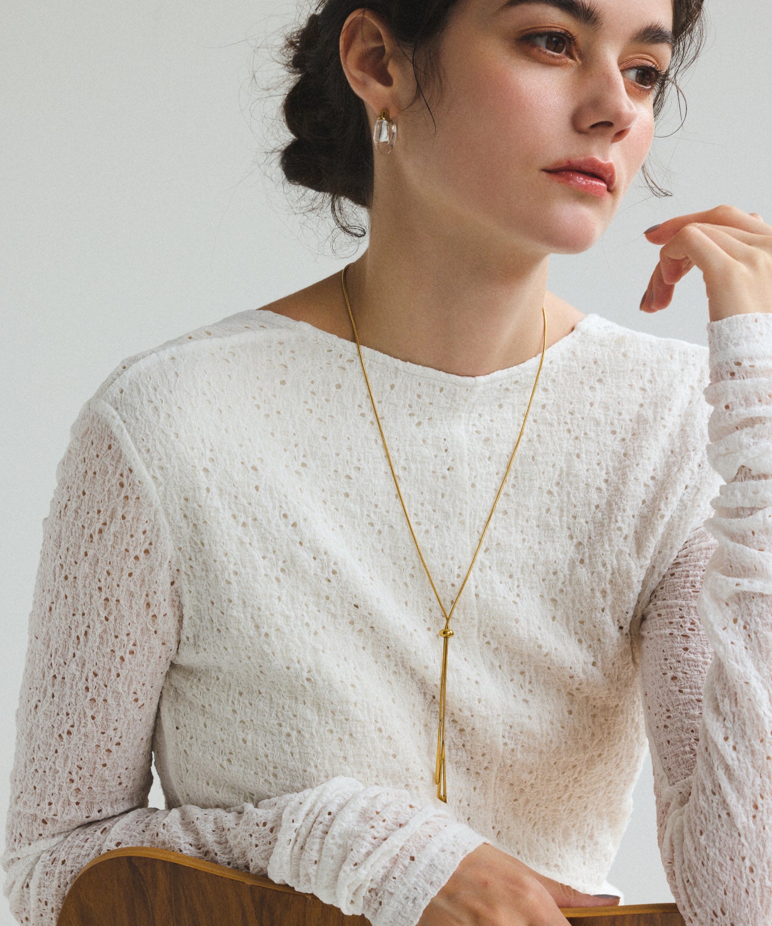 ゴールド]スキームフープピアス