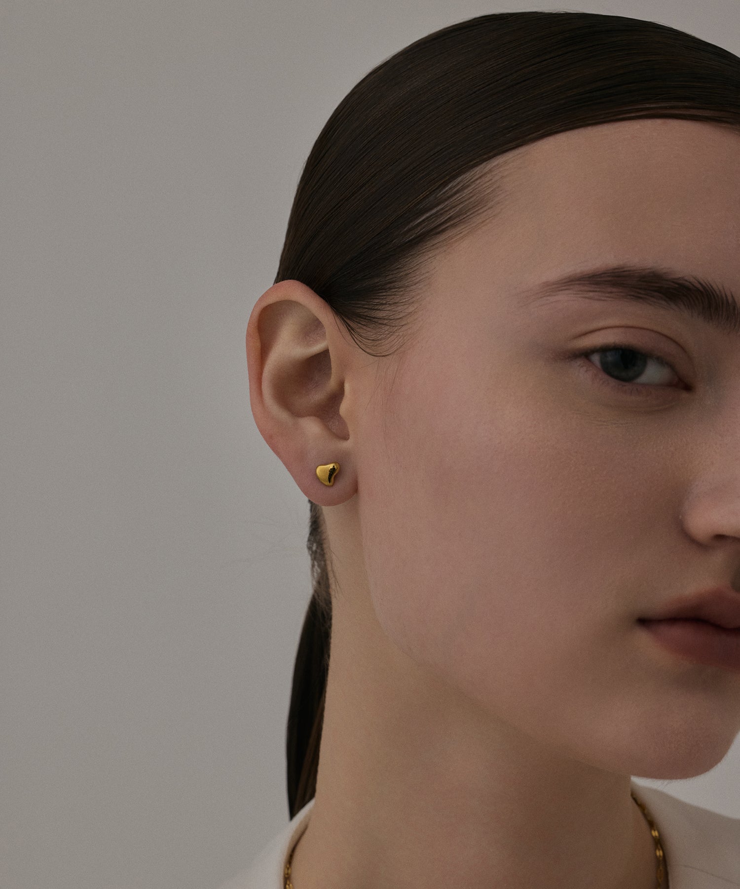 [Gold] Mini Heart Earrings