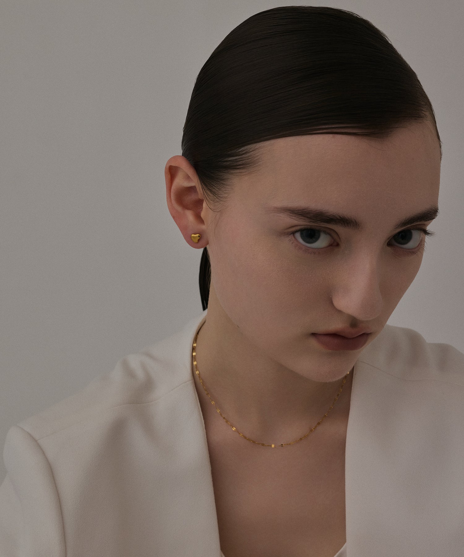 [Gold] Mini Heart Earrings