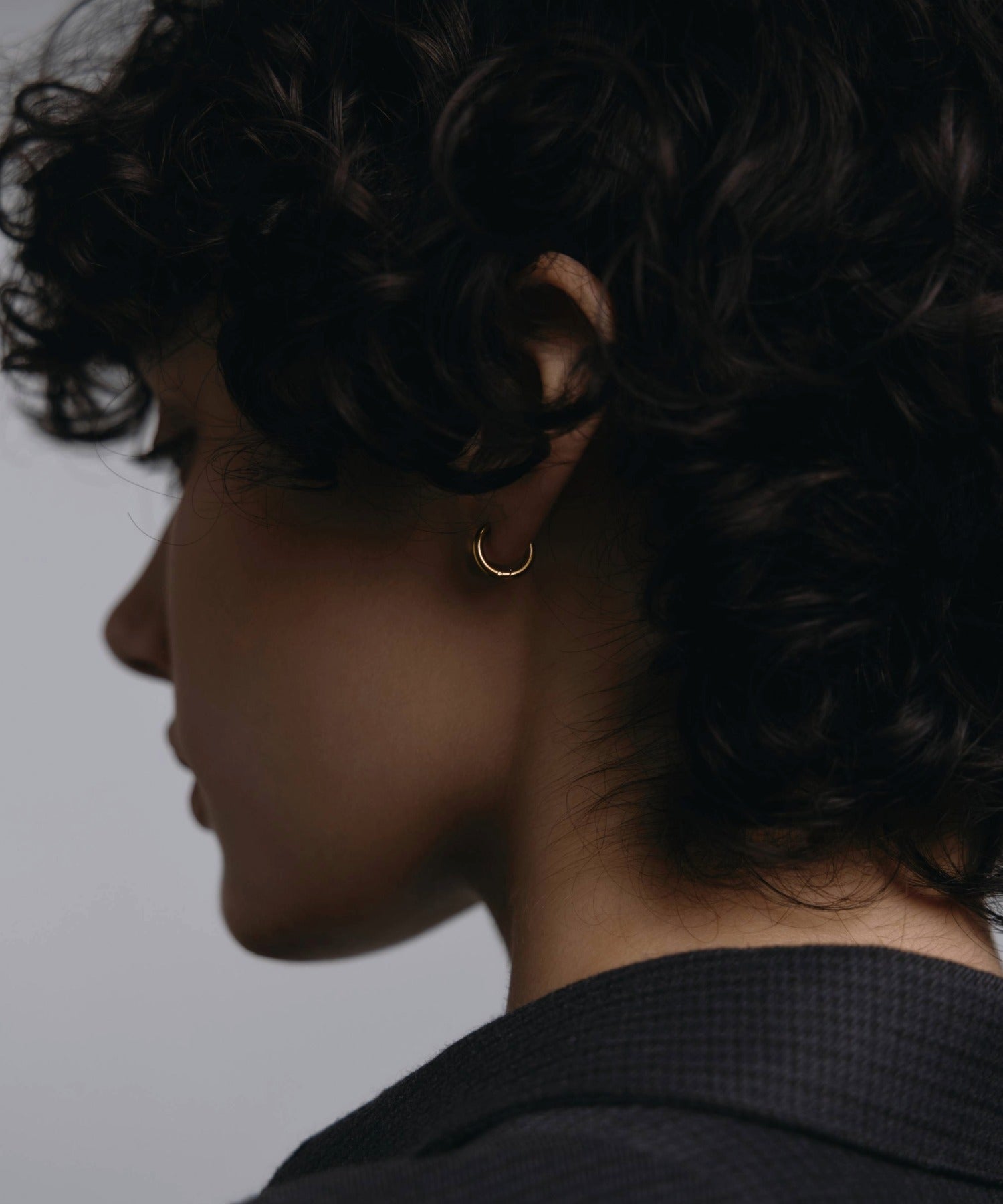 ゴールド]ワンタッチループピアス12mm