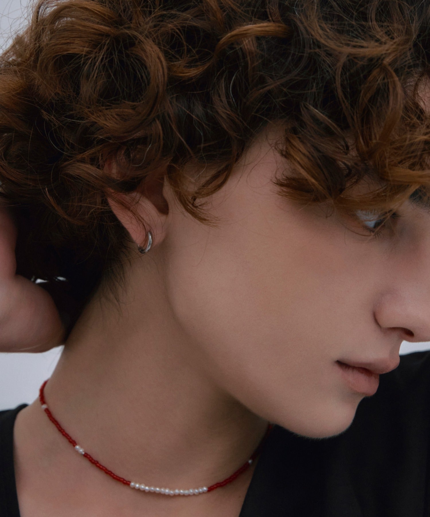 [シルバー]ワンタッチループピアス12mm
