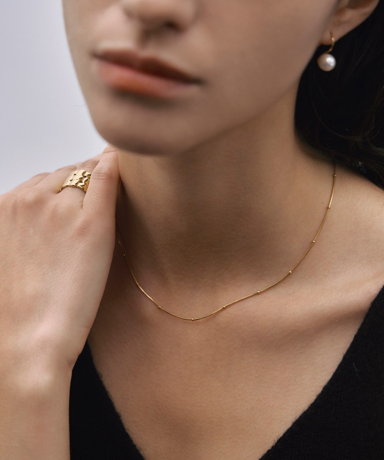 [Gold] Point Dot Necklace
