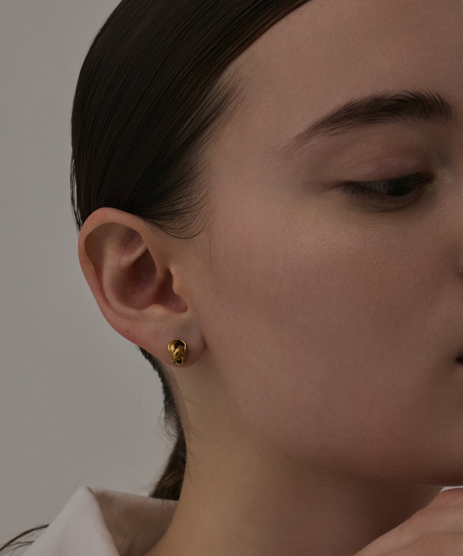 ゴールド]トリプルリングピアス