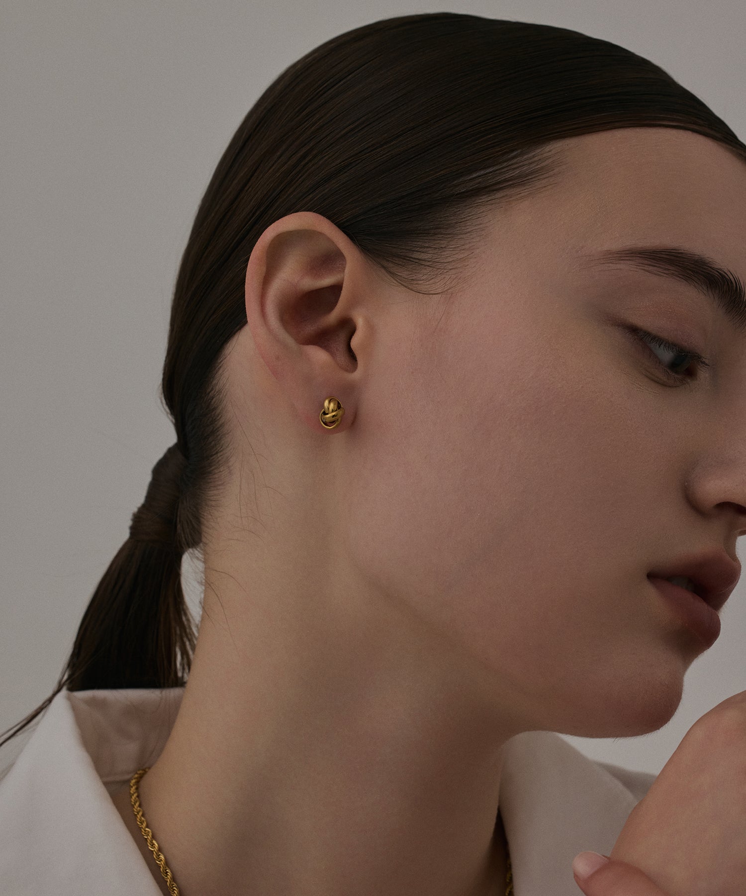 [Gold] Triple Ring Earrings