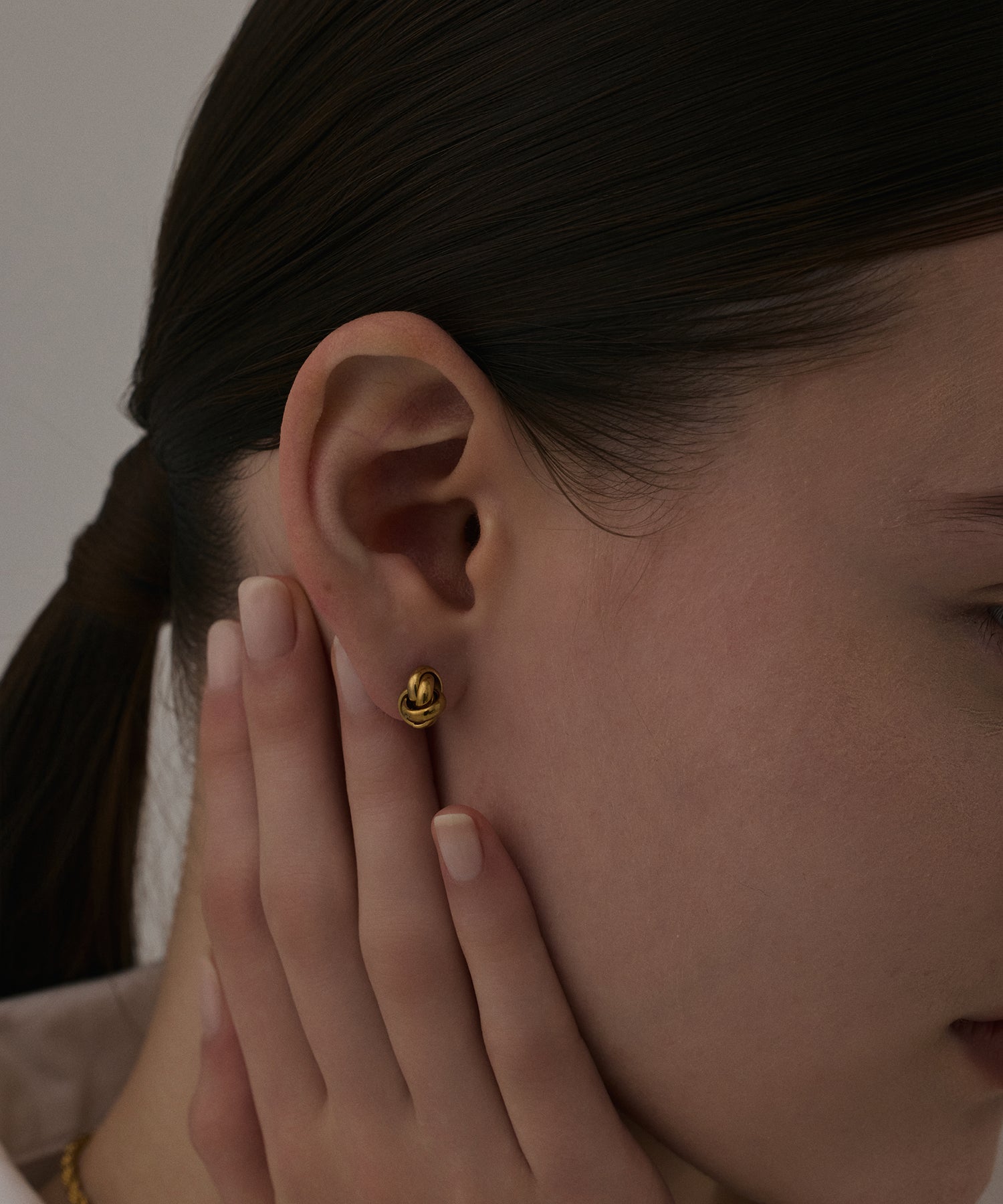 ゴールド]トリプルリングピアス