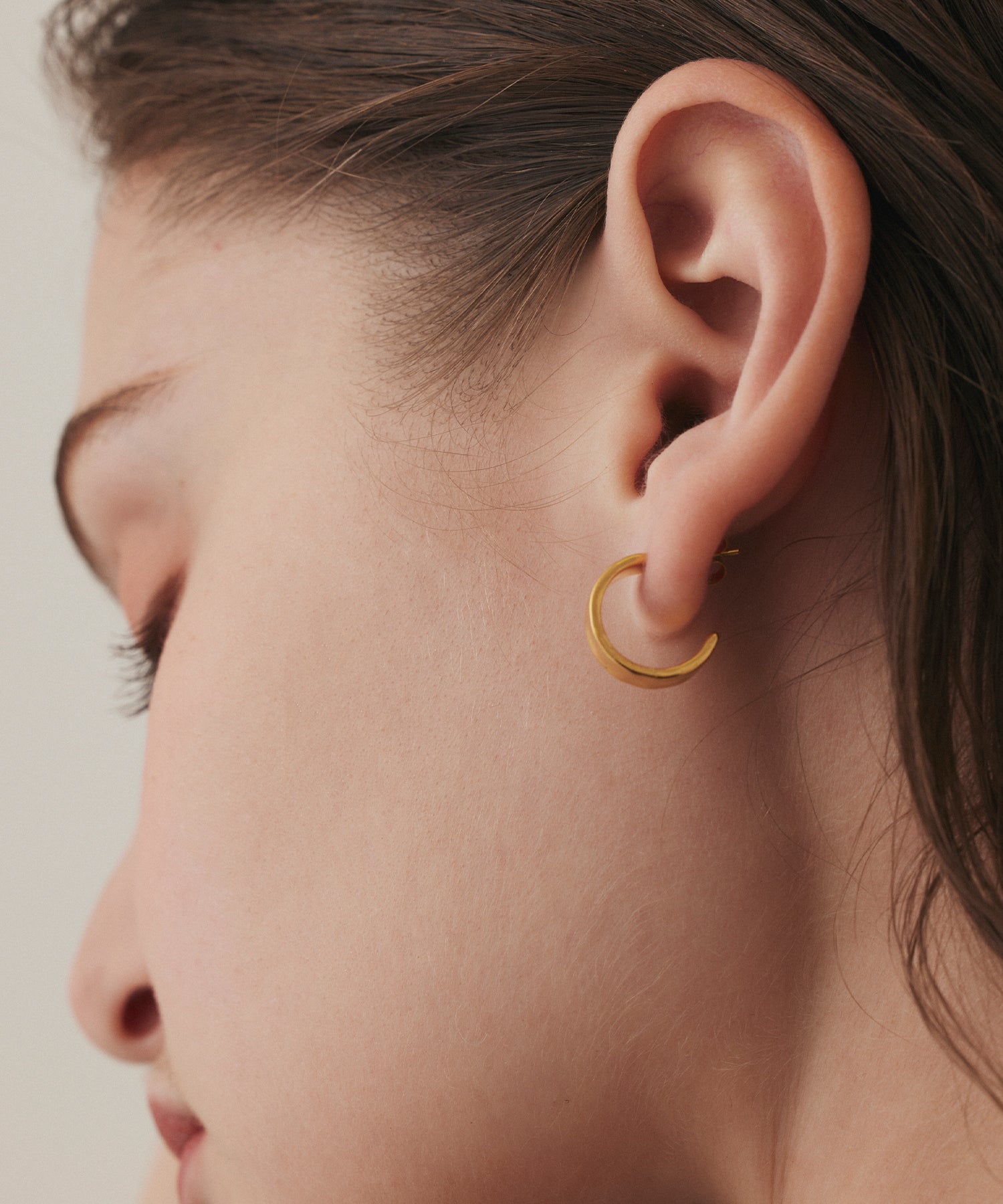 [Gold] Bumpy Hoop Earrings