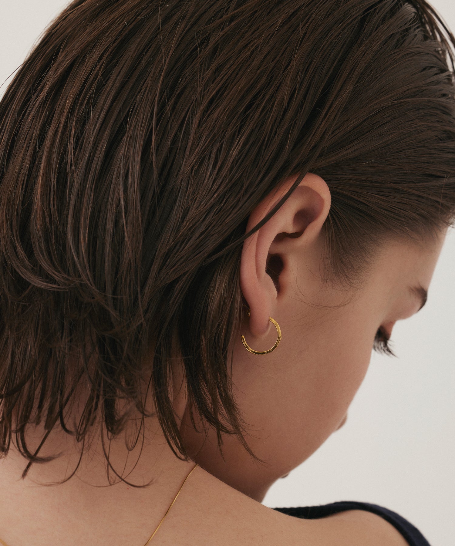 [Gold] Bumpy Hoop Earrings
