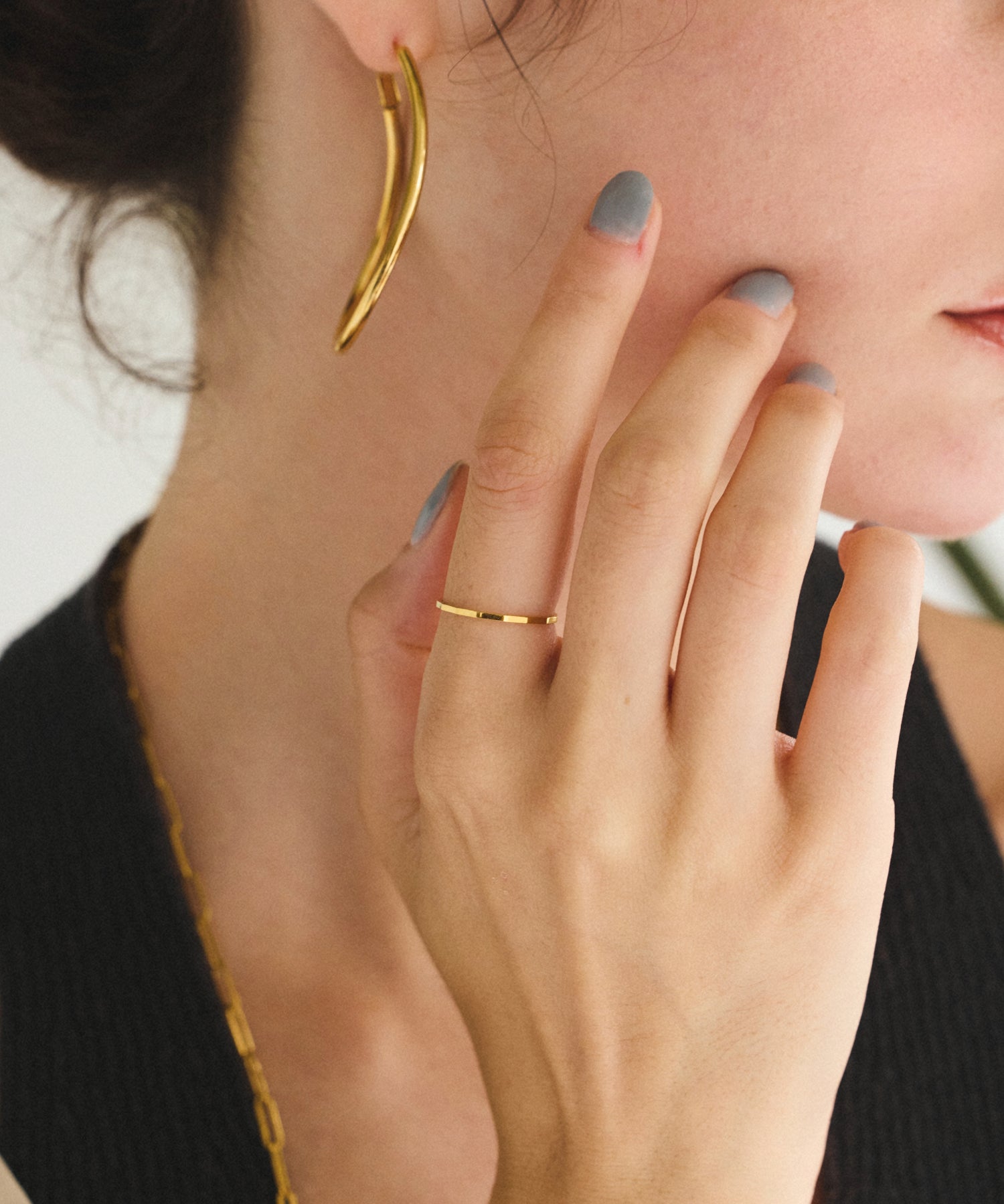 [Gold] Big Drop Earrings