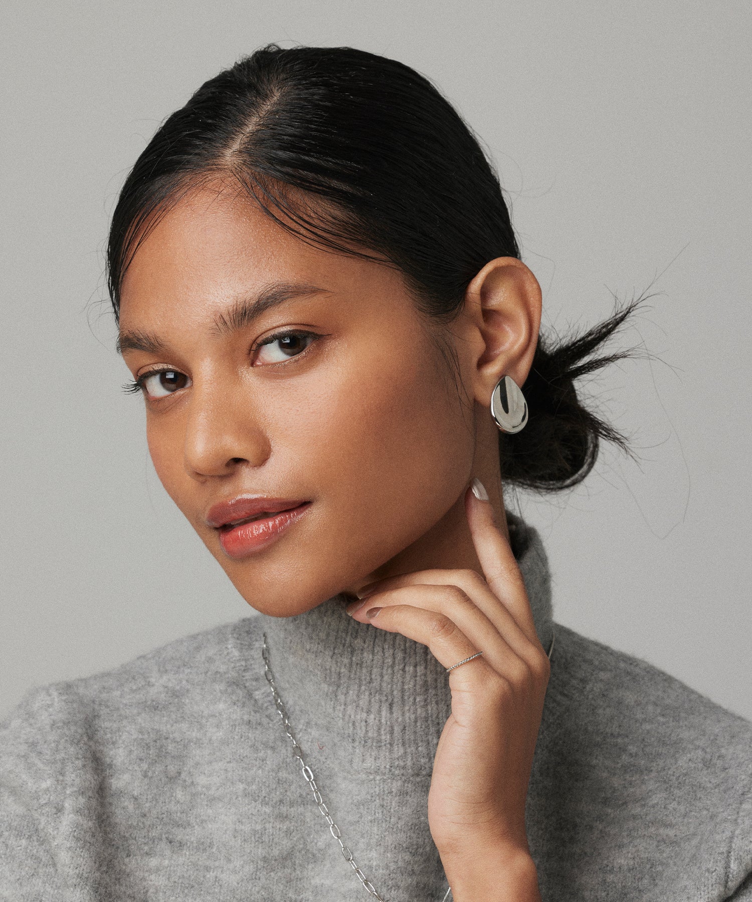 シルバー]ツイストピンキーリング