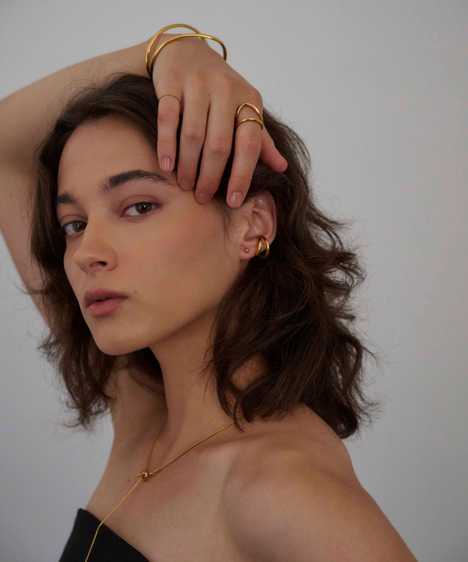 [Gold] Double Line Ear Cuff