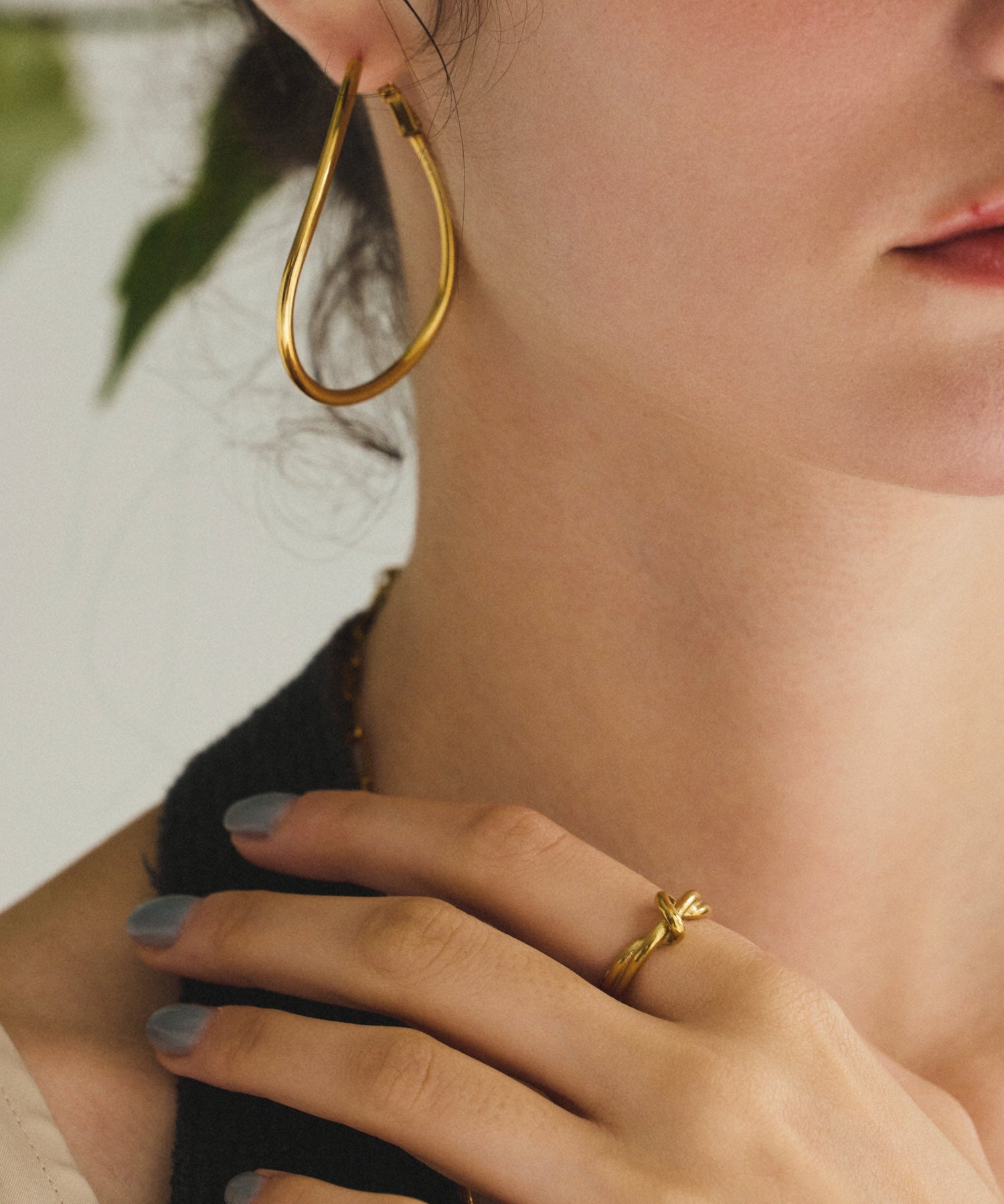 [Gold] Big Drop Earrings