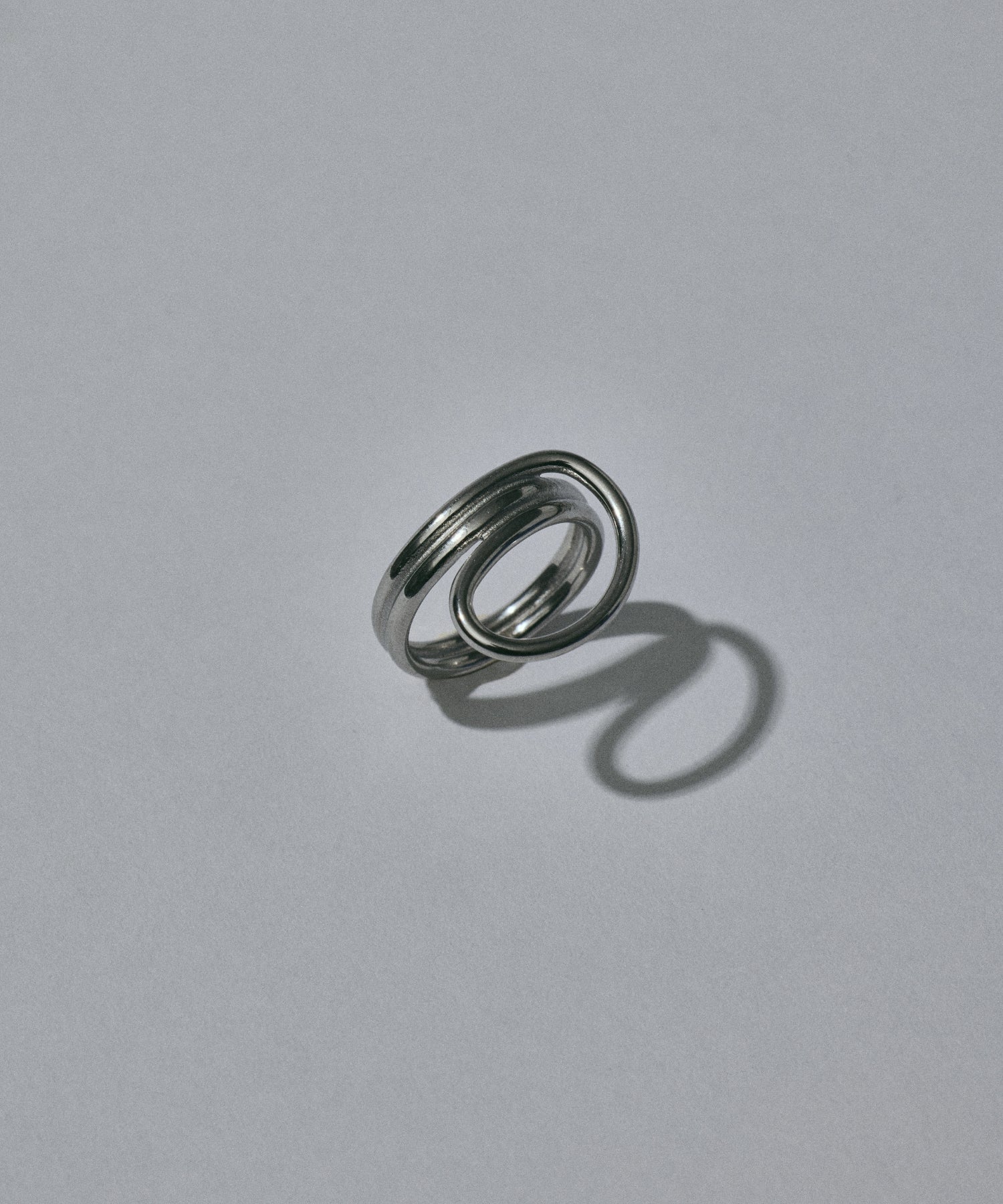 [Silver] Hanging Hoop Ring