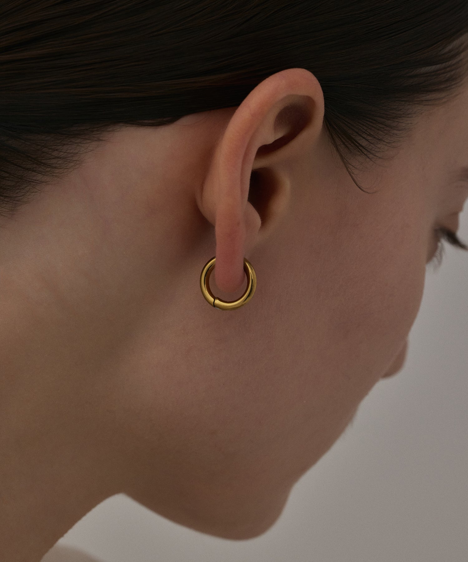 黄金]一键式环耳环（small）