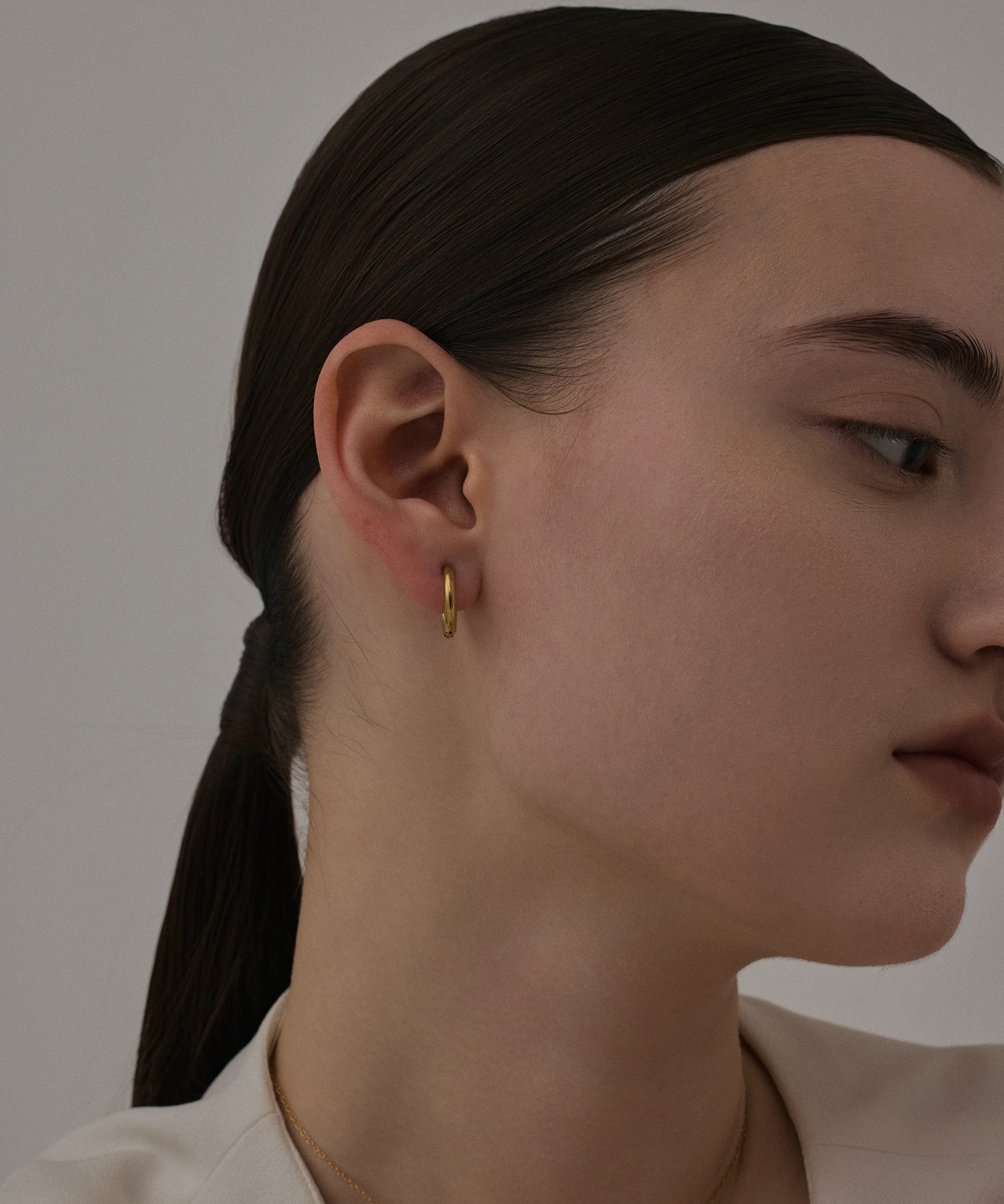 黄金]一键式环耳环（small）