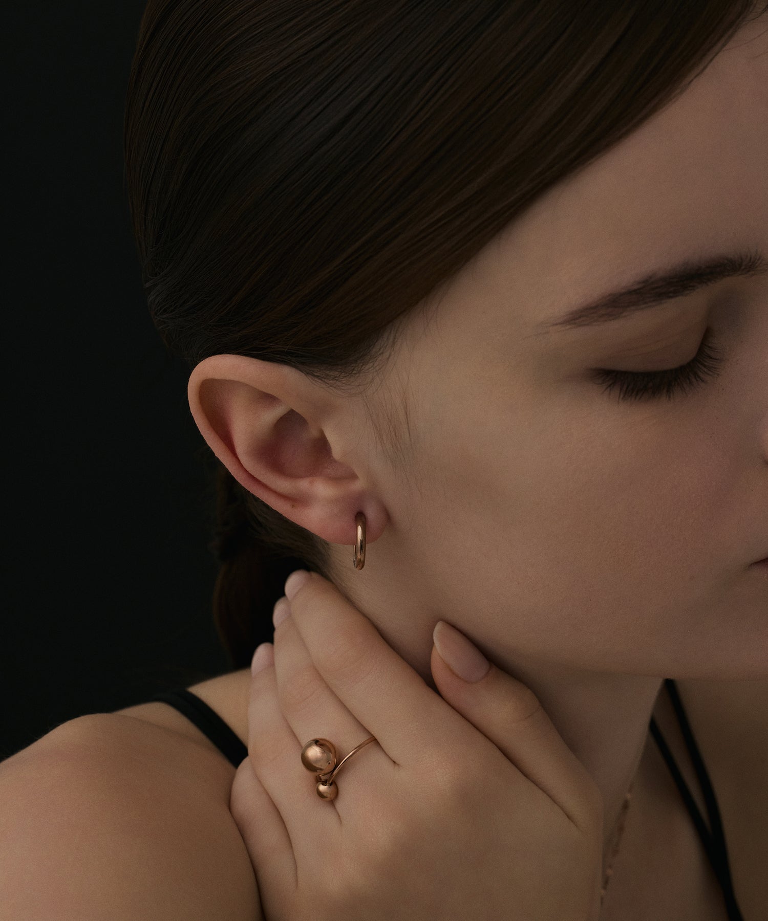 ete イヤリング ピンクゴールド SV925 ete イヤリング ピンクゴールド SV925 ピンクゴールド ｜ ete／ete