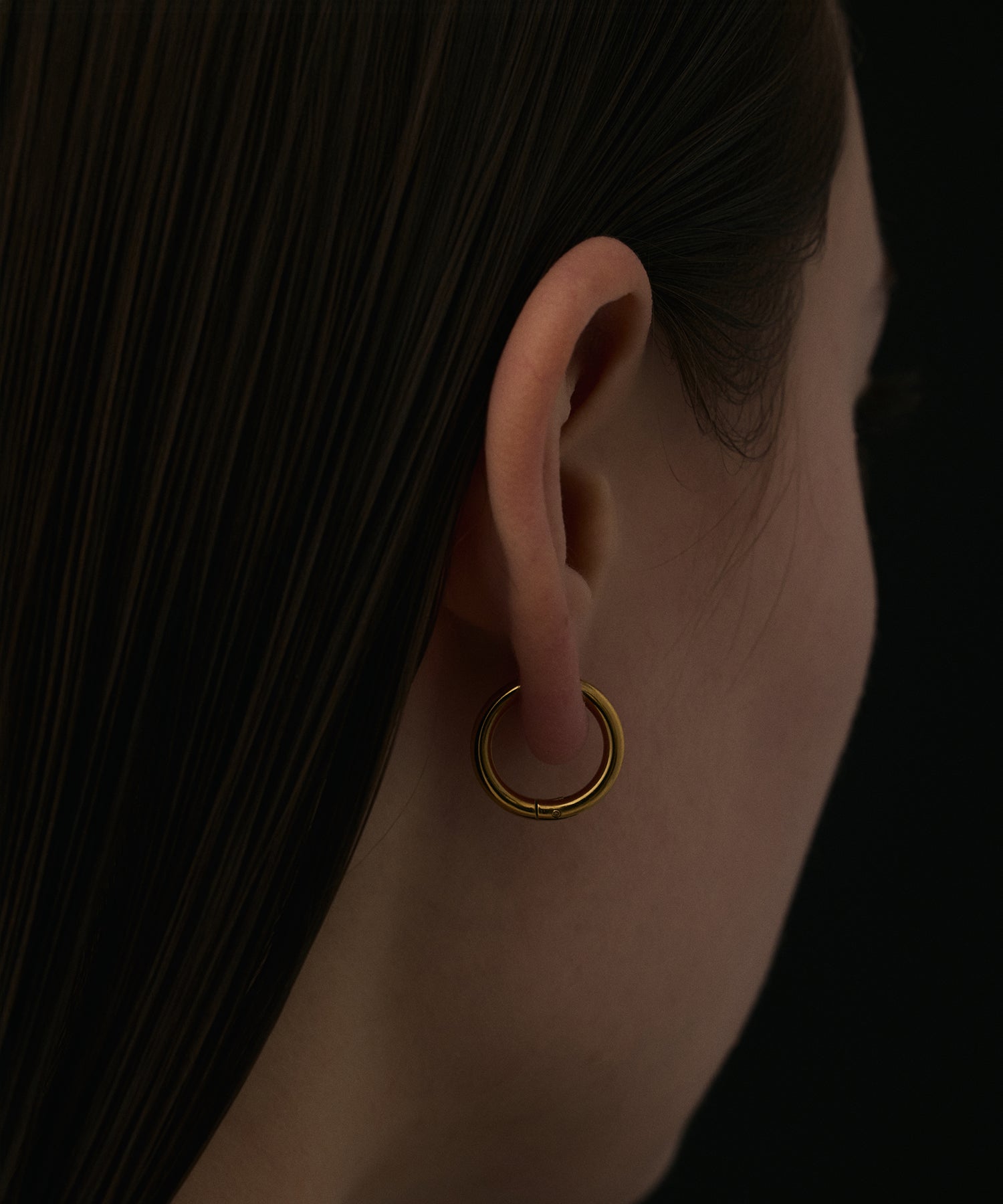 ゴールド]ワンタッチループイヤリング(medium)