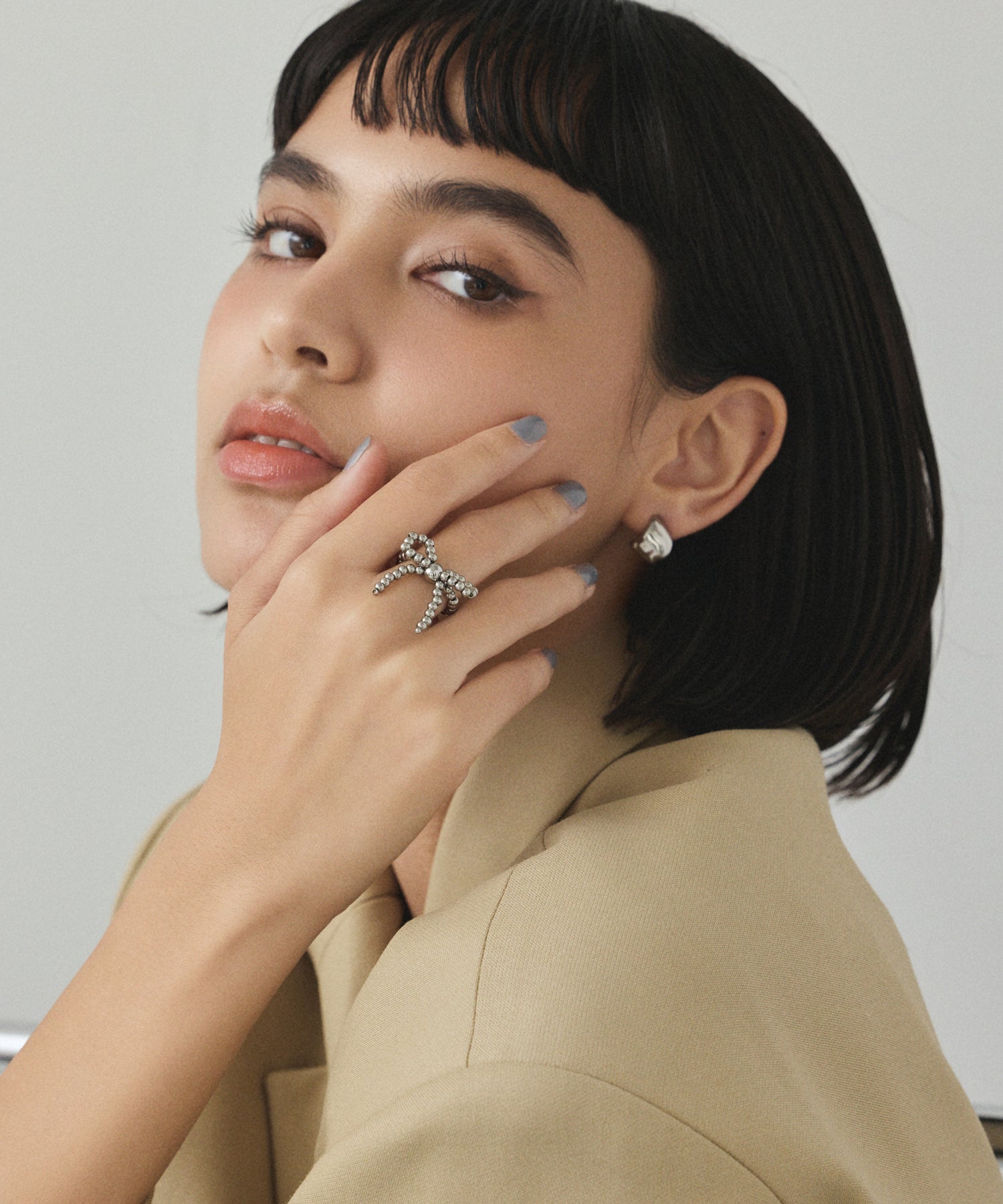 [Silver] Ribbon Ball Ring