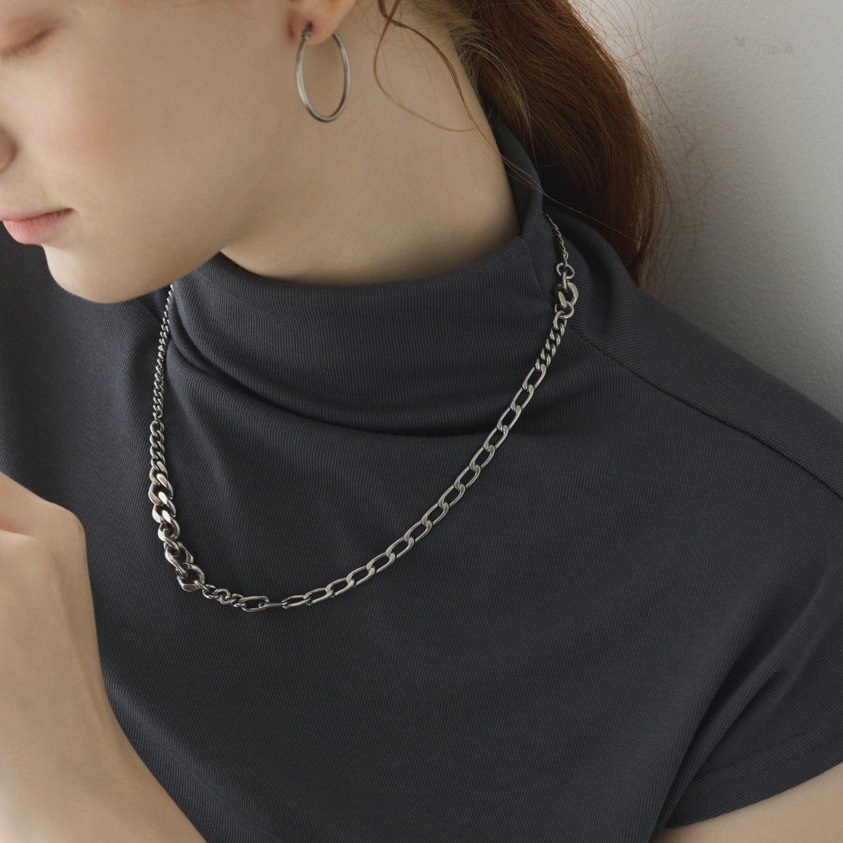 SHIPS / シップス ステンレス ミックス チェーン ネックレス SHIPS 