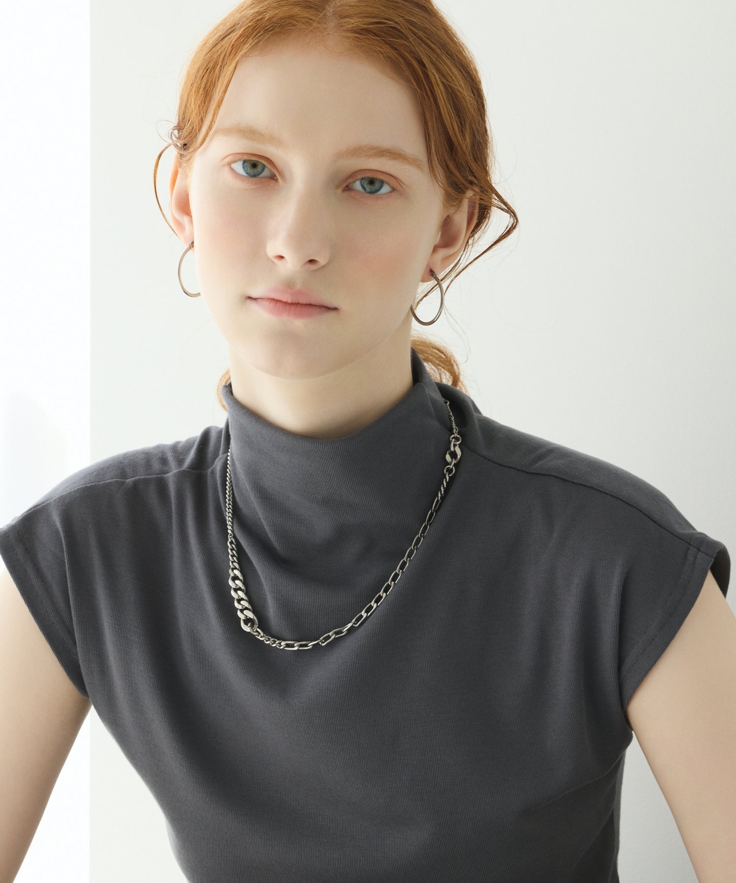 シルバー]ループピアス30mm – CENE