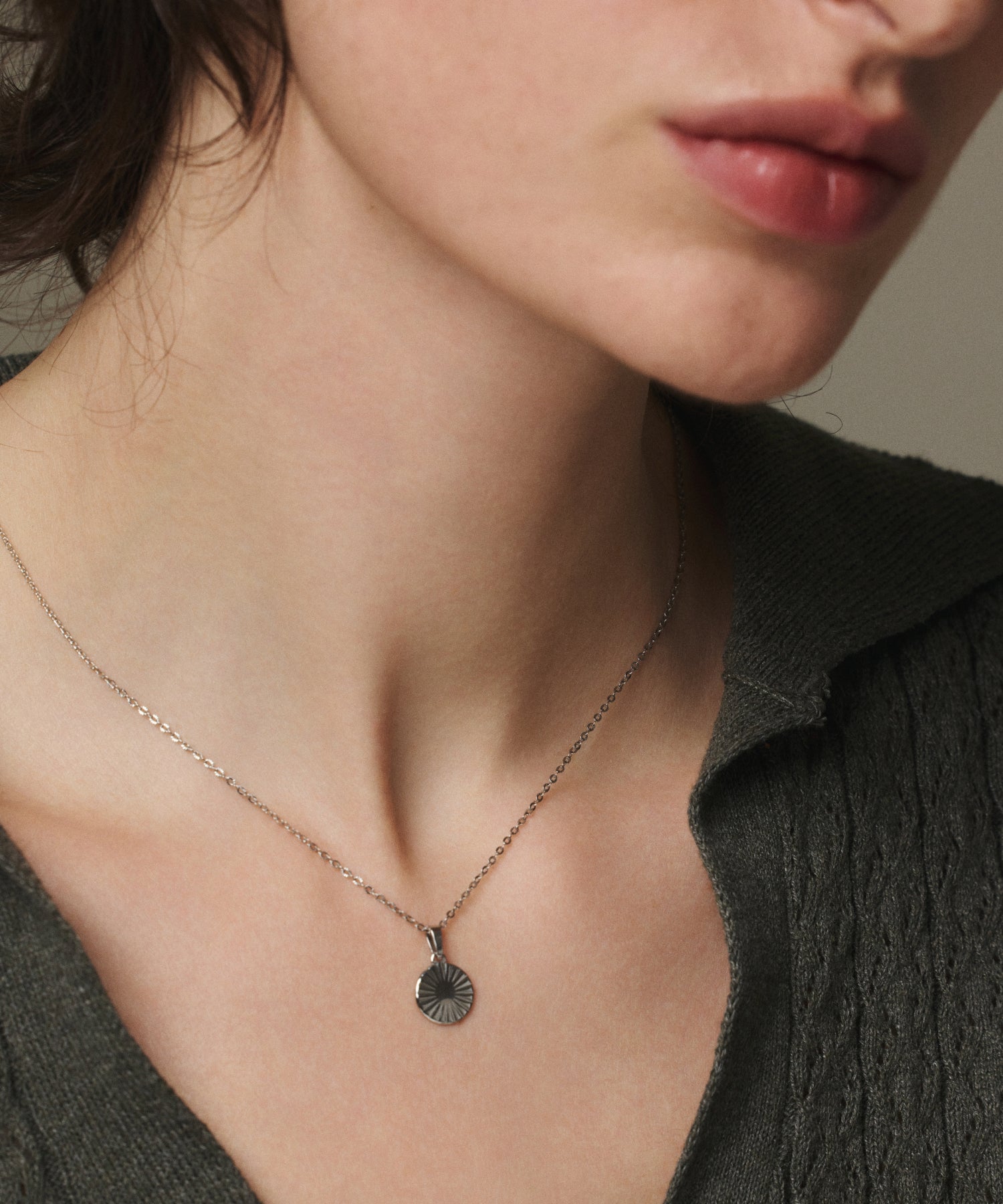 [Silver] Lumiere Coin Necklace