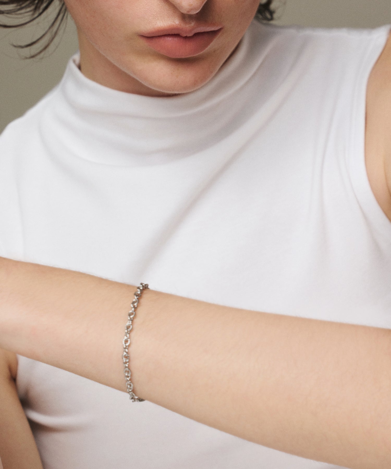 [Silver] Torque Chain Bracelet