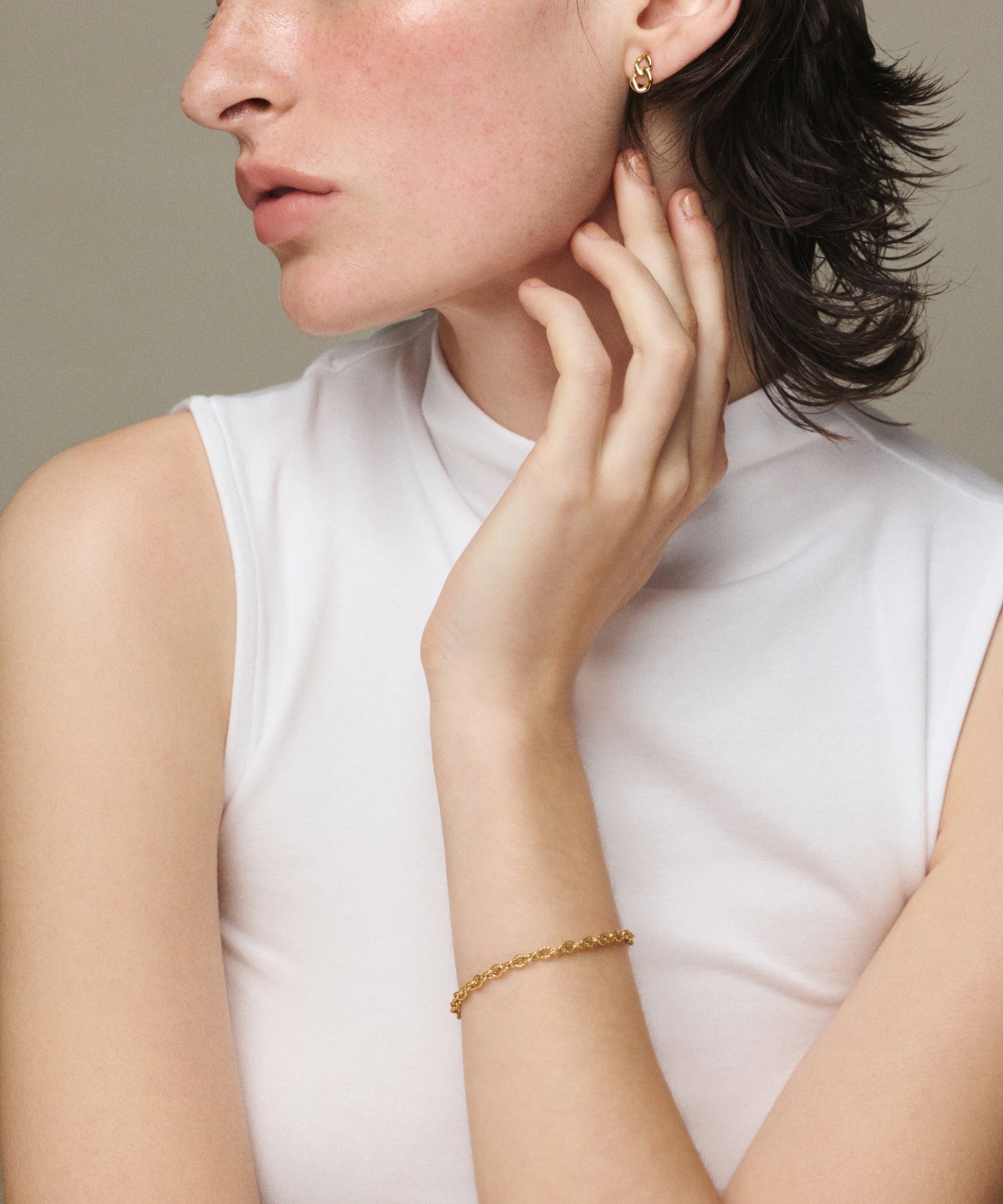 ゴールド]トルクチェーンブレスレット