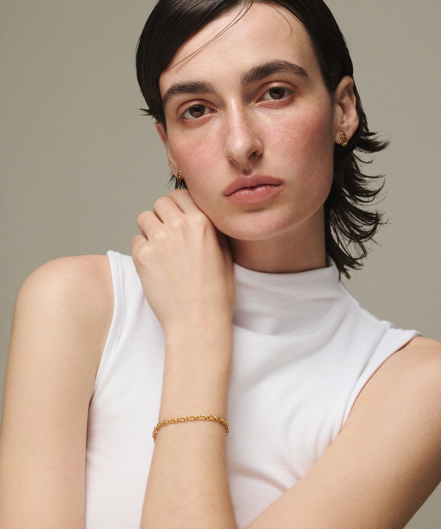 ゴールド]トルクチェーンブレスレット