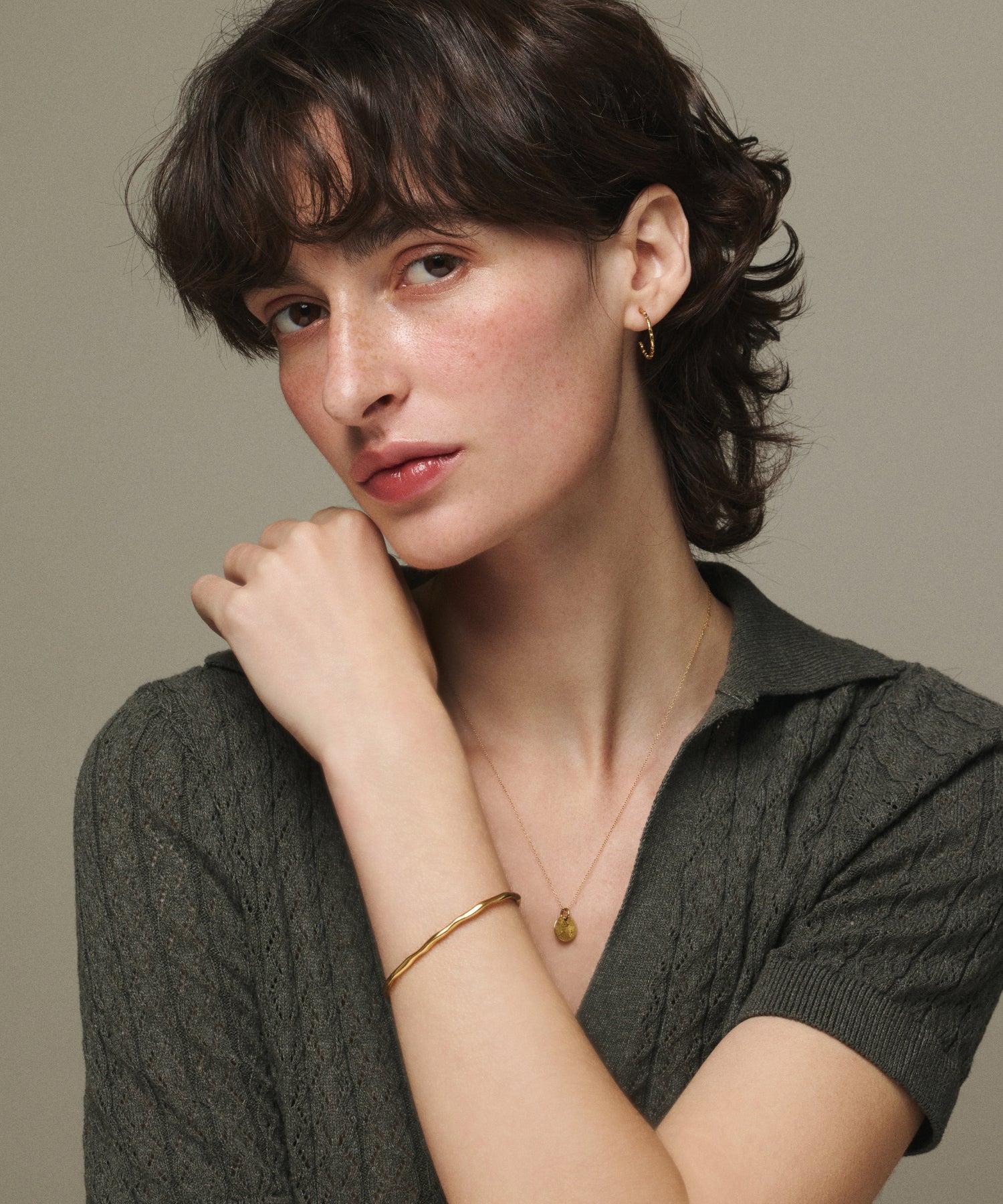 [Gold] Nuanced Narrow Bangle