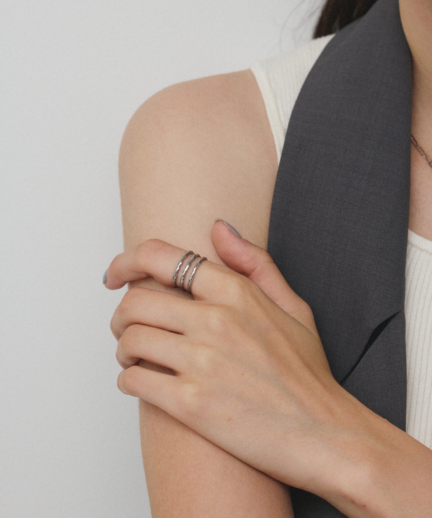 [Silver] Nuanced Striple Line Ring