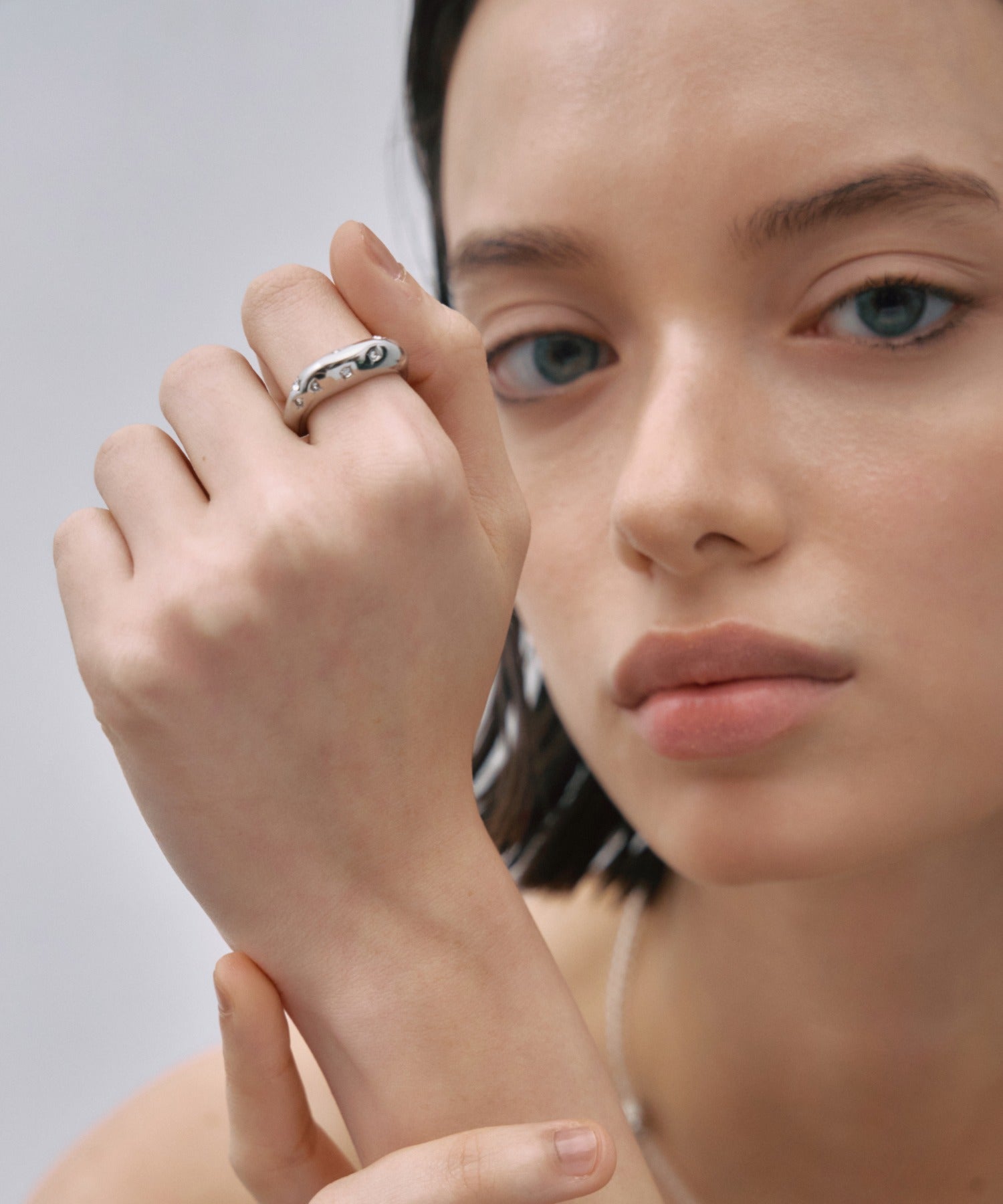 [Silver] Segment Stone Ring