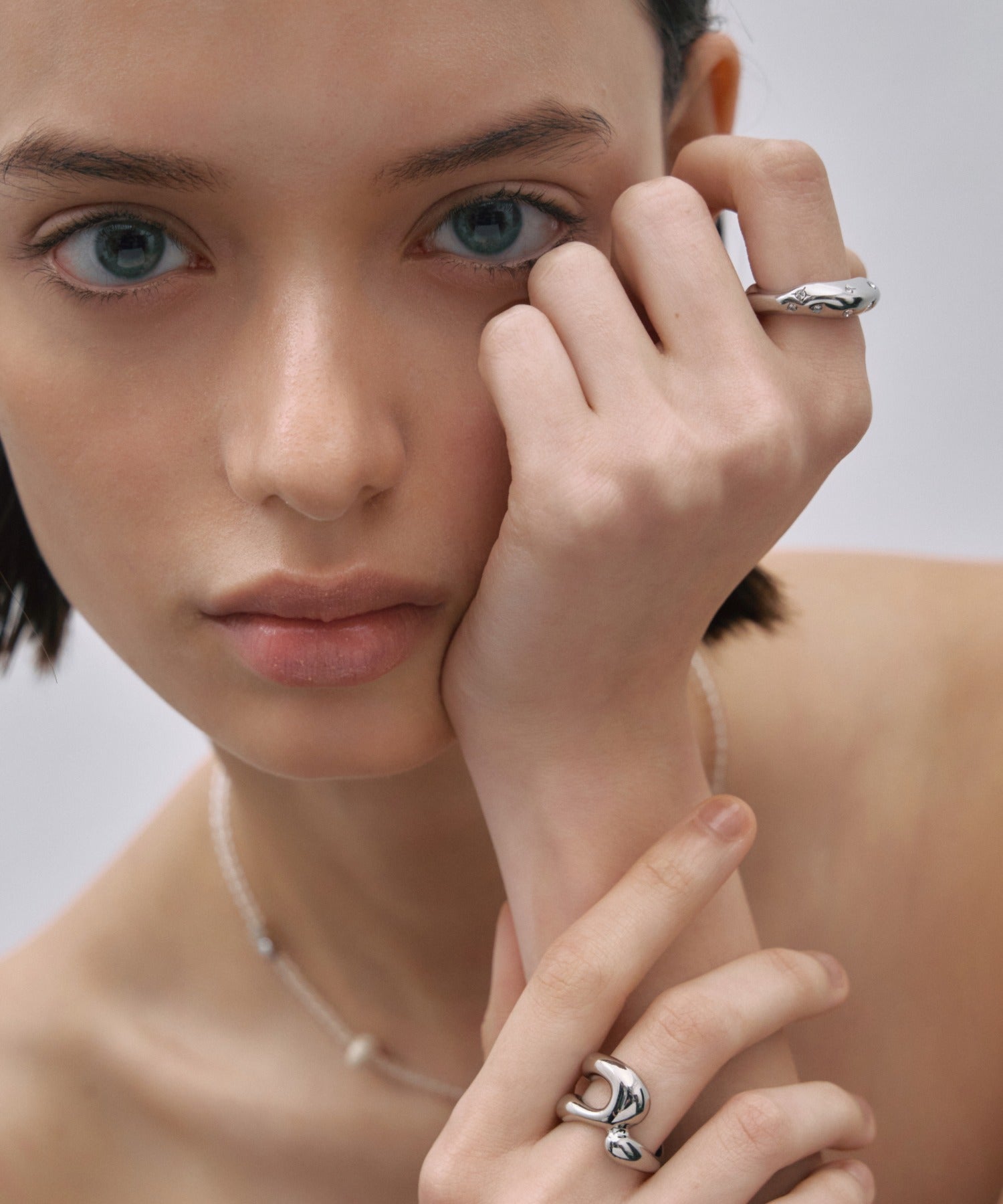 [Silver] Segment Stone Ring