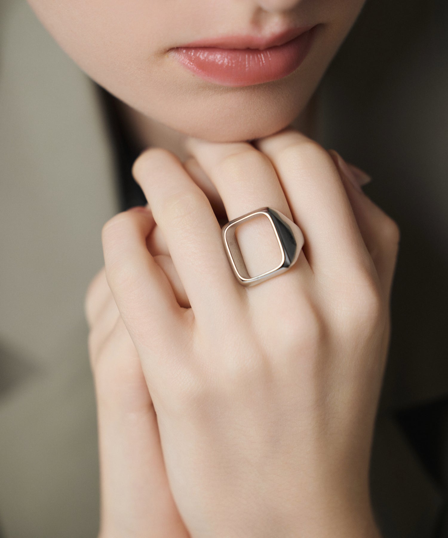 [Silver] Square Open Ring