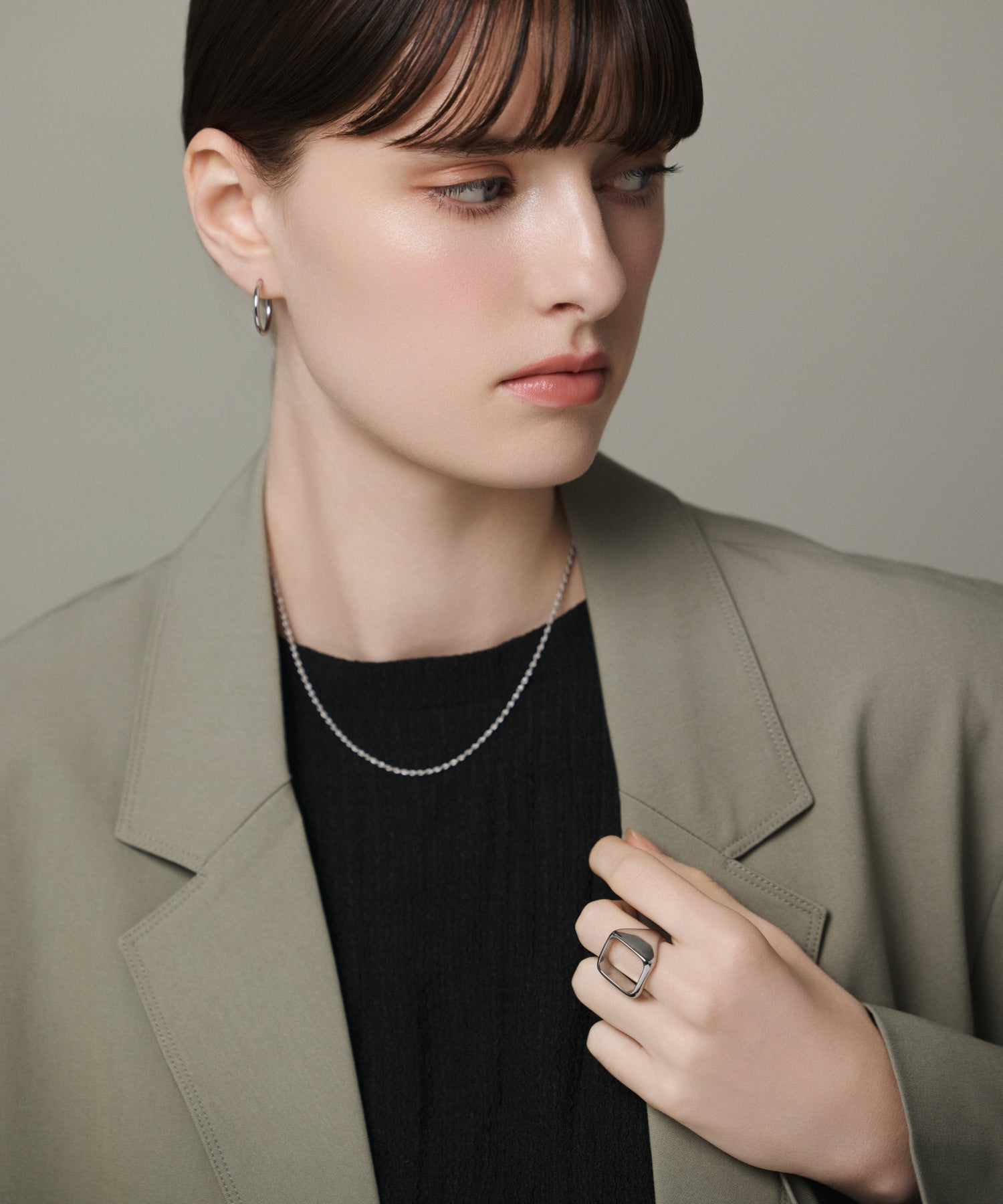 [Silver] Square Open Ring