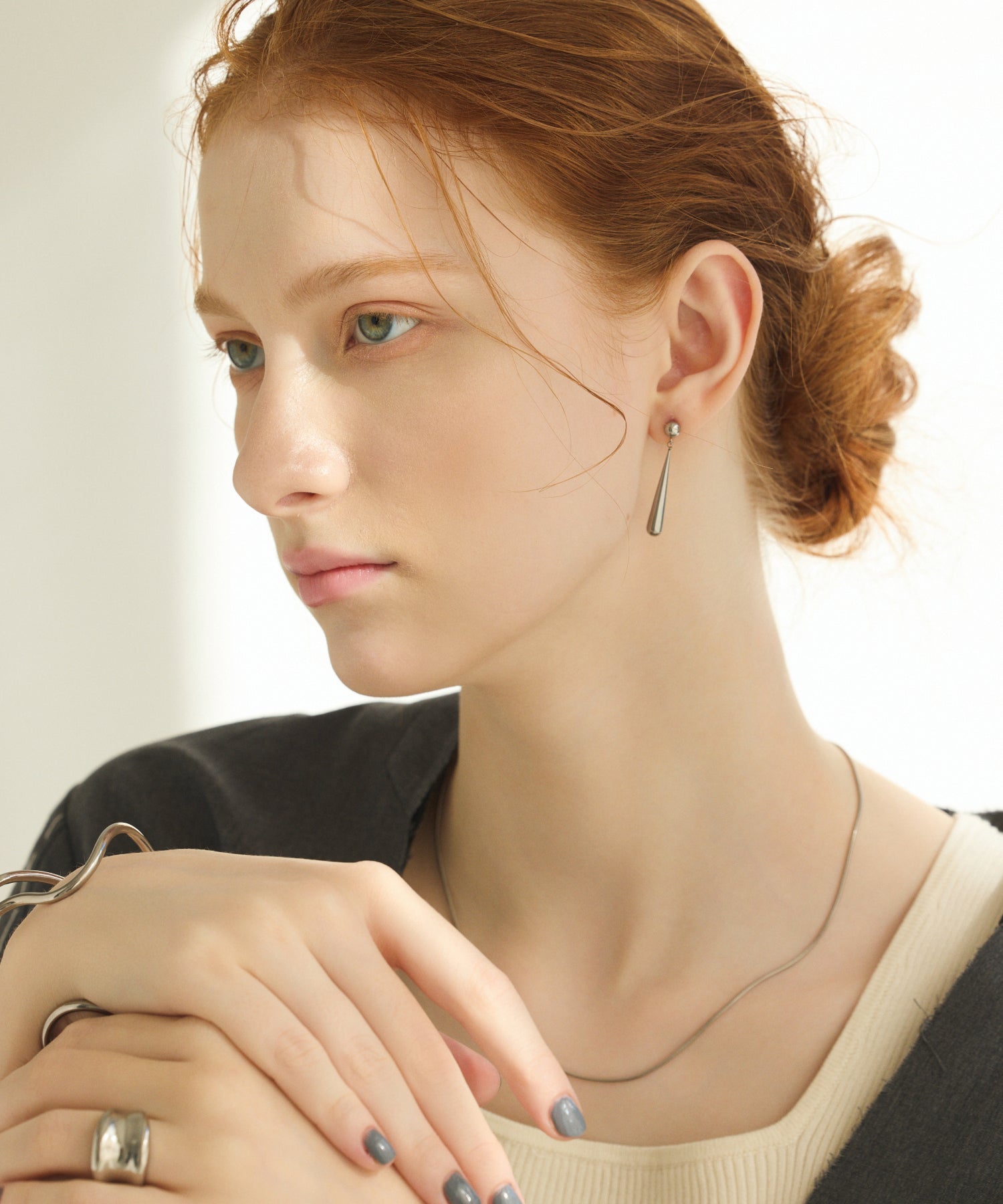 [Silver] Drop Earrings