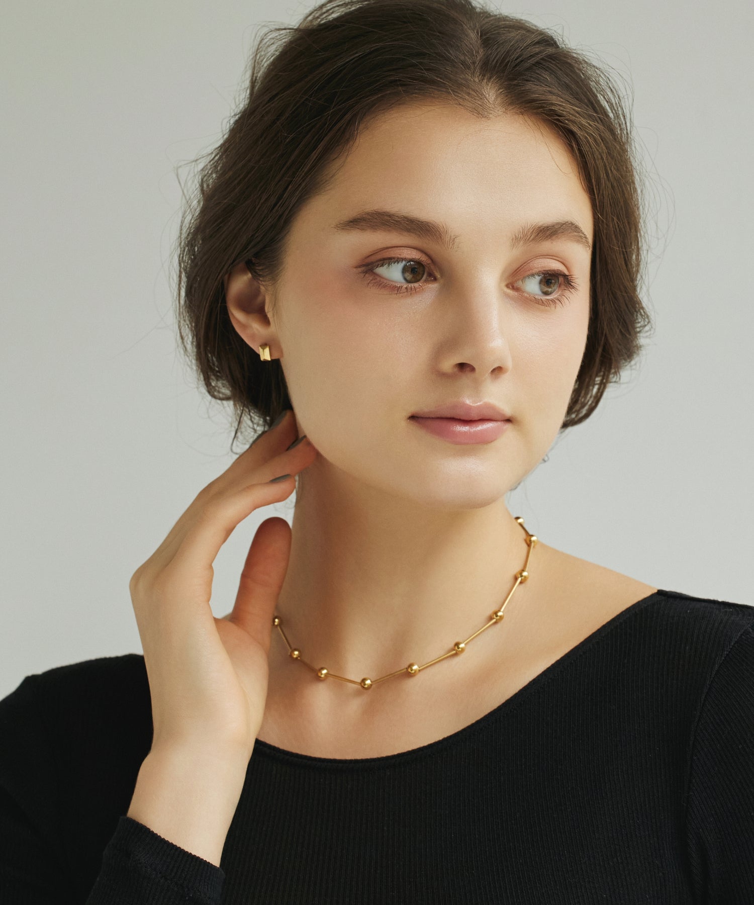 [Gold] Pipe Station Necklace