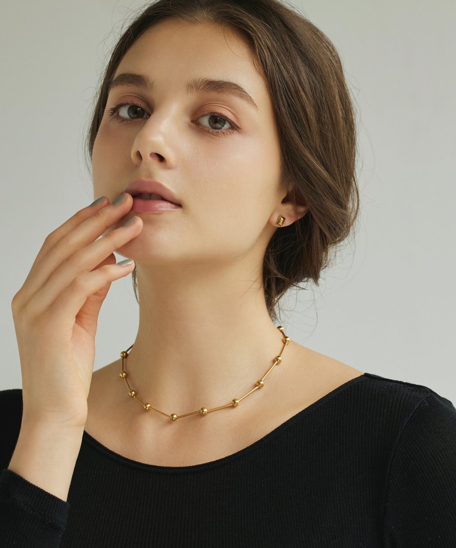 [Gold] Pipe Station Necklace