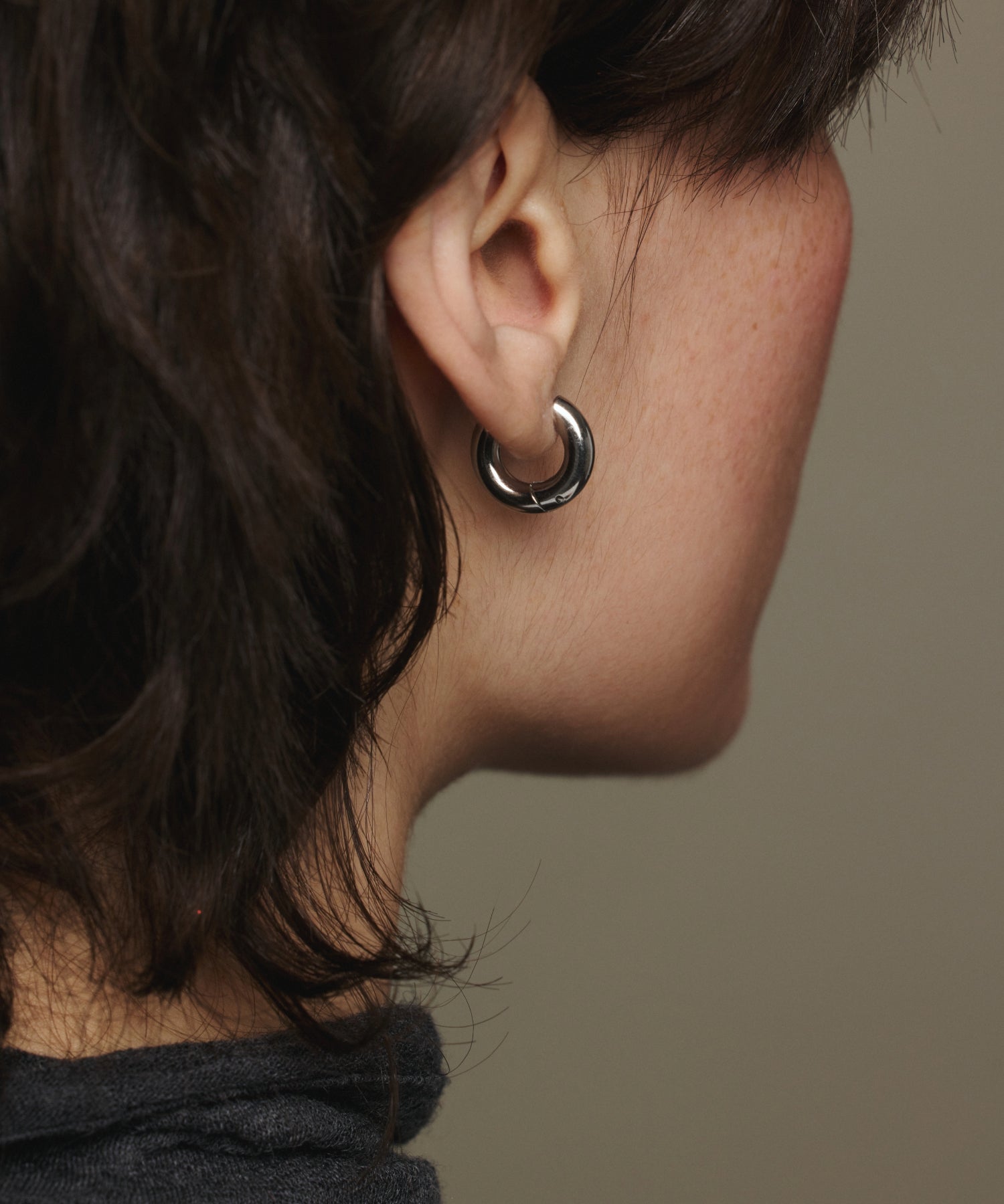 [シルバー]ループピアス(medium)