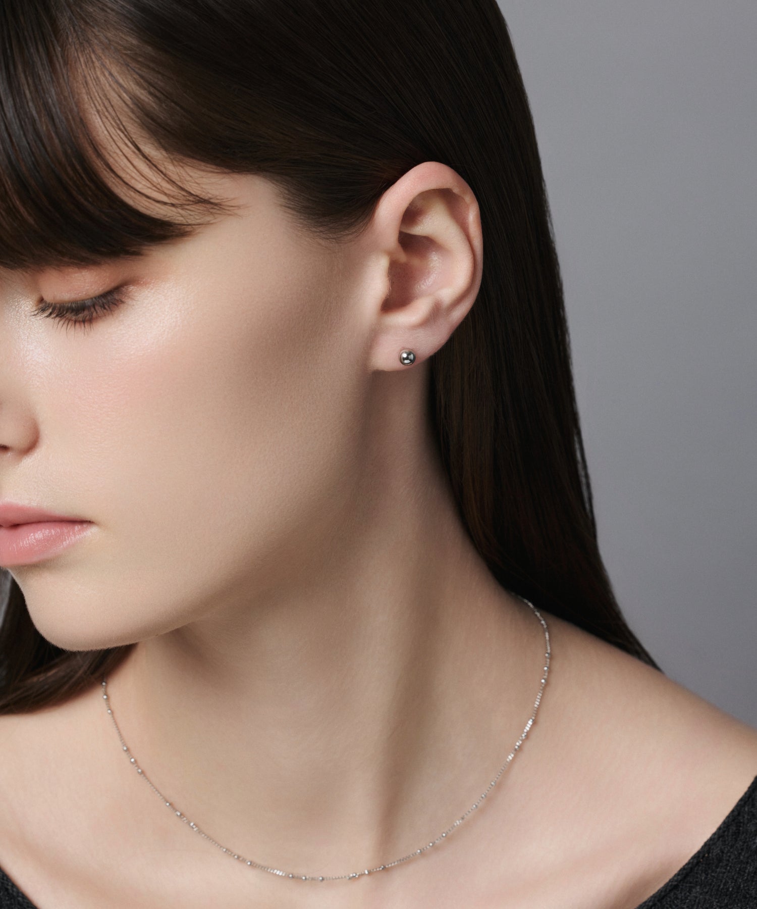 [Silver] Pinball earrings (medium)
