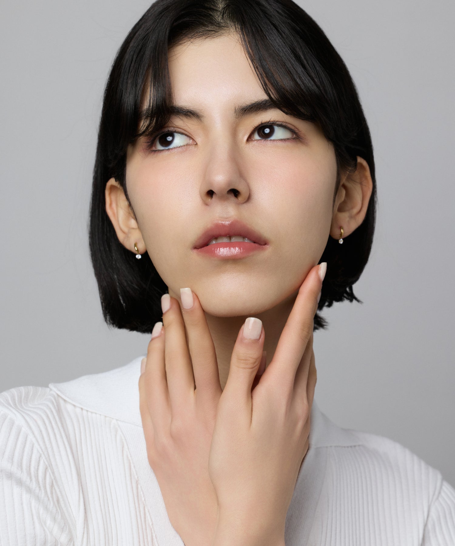 シャナシャナゴールドたっぷりピアス ゴールド]ジルコニアドロップピアス