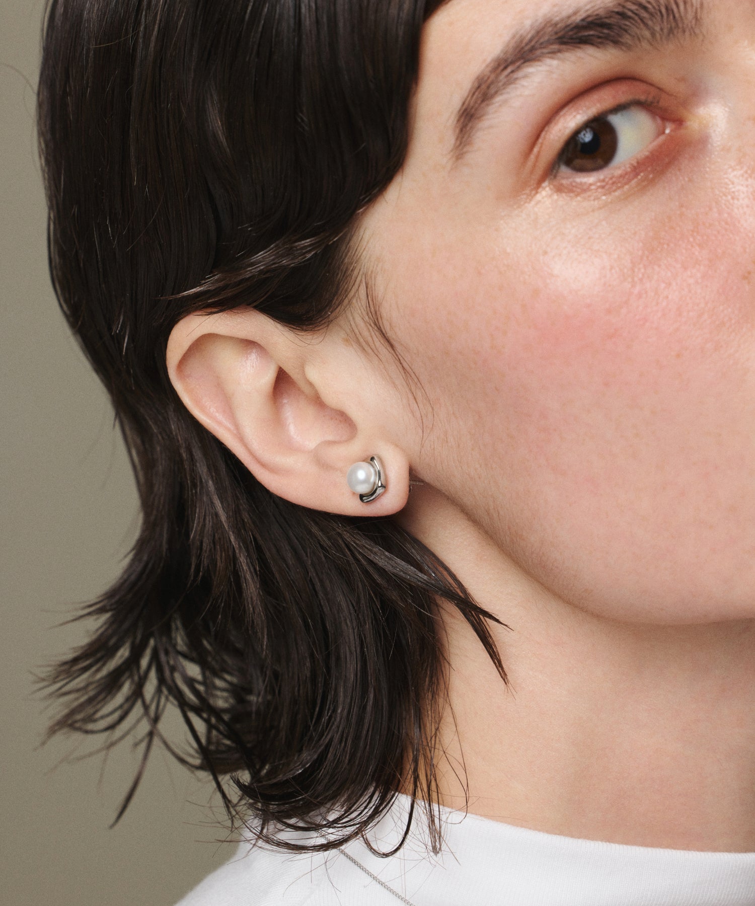 シルバー]パールステージピアス