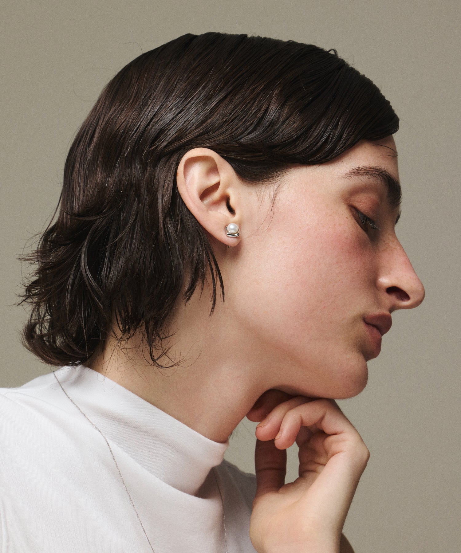 シルバー]パールステージピアス