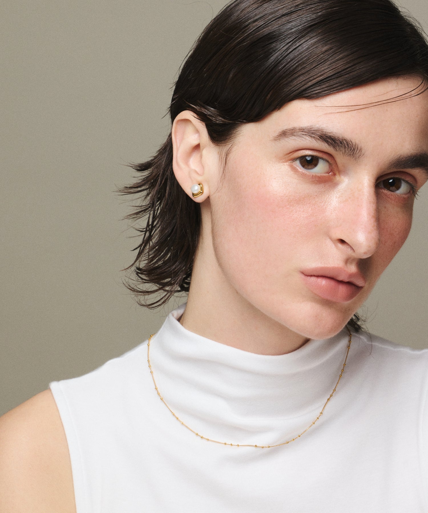 [Gold] Pearl Stage Earrings