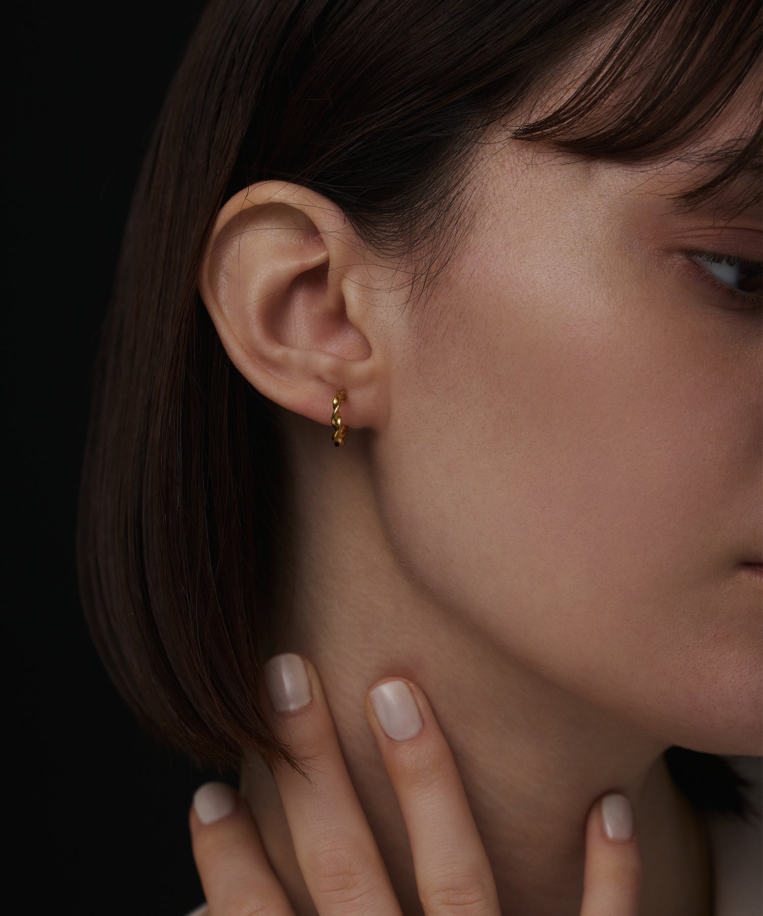 [Gold] Tiny Twist Earrings