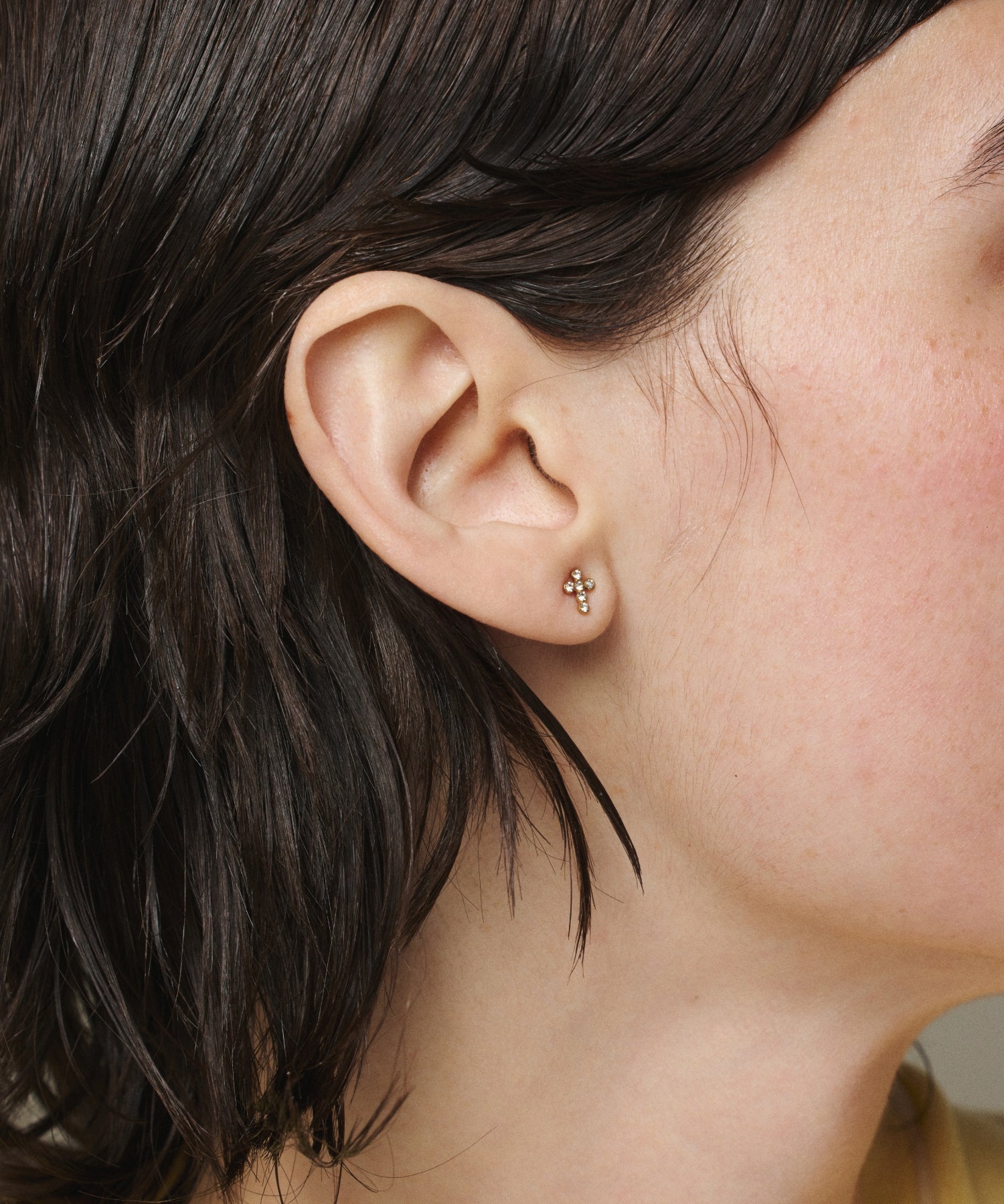 [Gold] Zirconia Latin Earrings