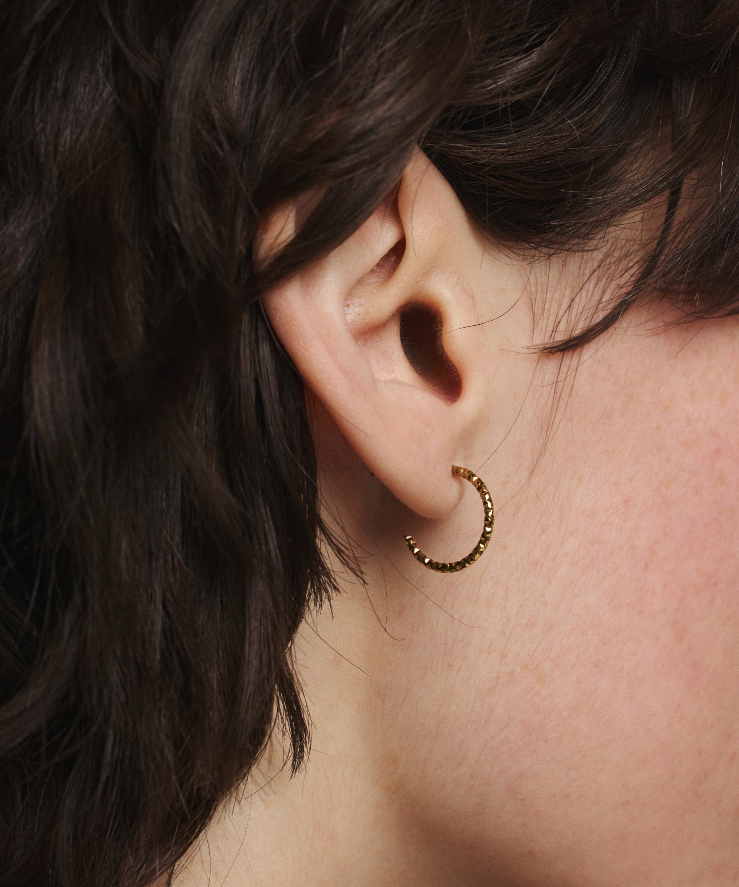 [Gold] Shining Hoop Earrings